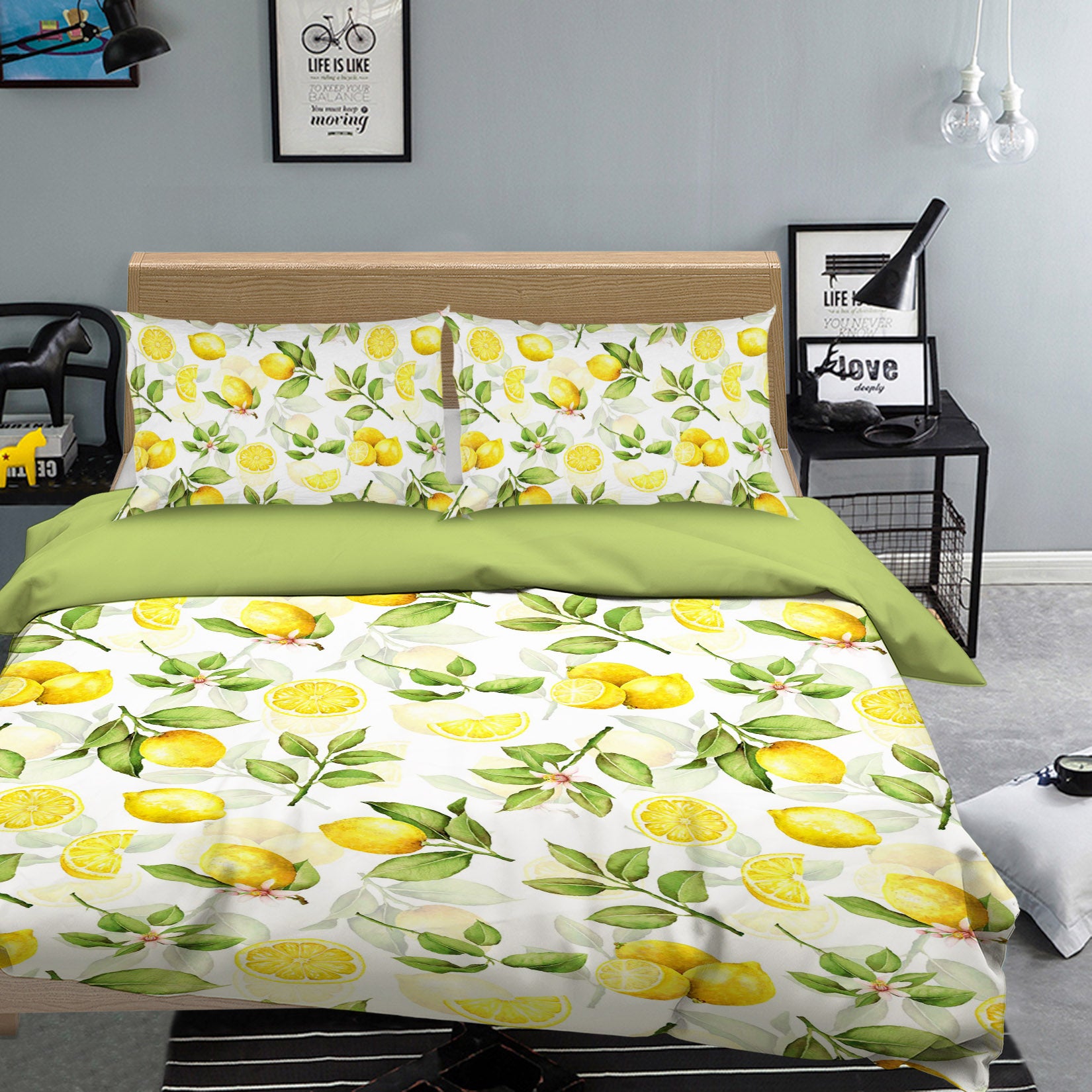 3D Lemon leaves 050 Uta Naumann Bedding Bed Pillowcases Quilt