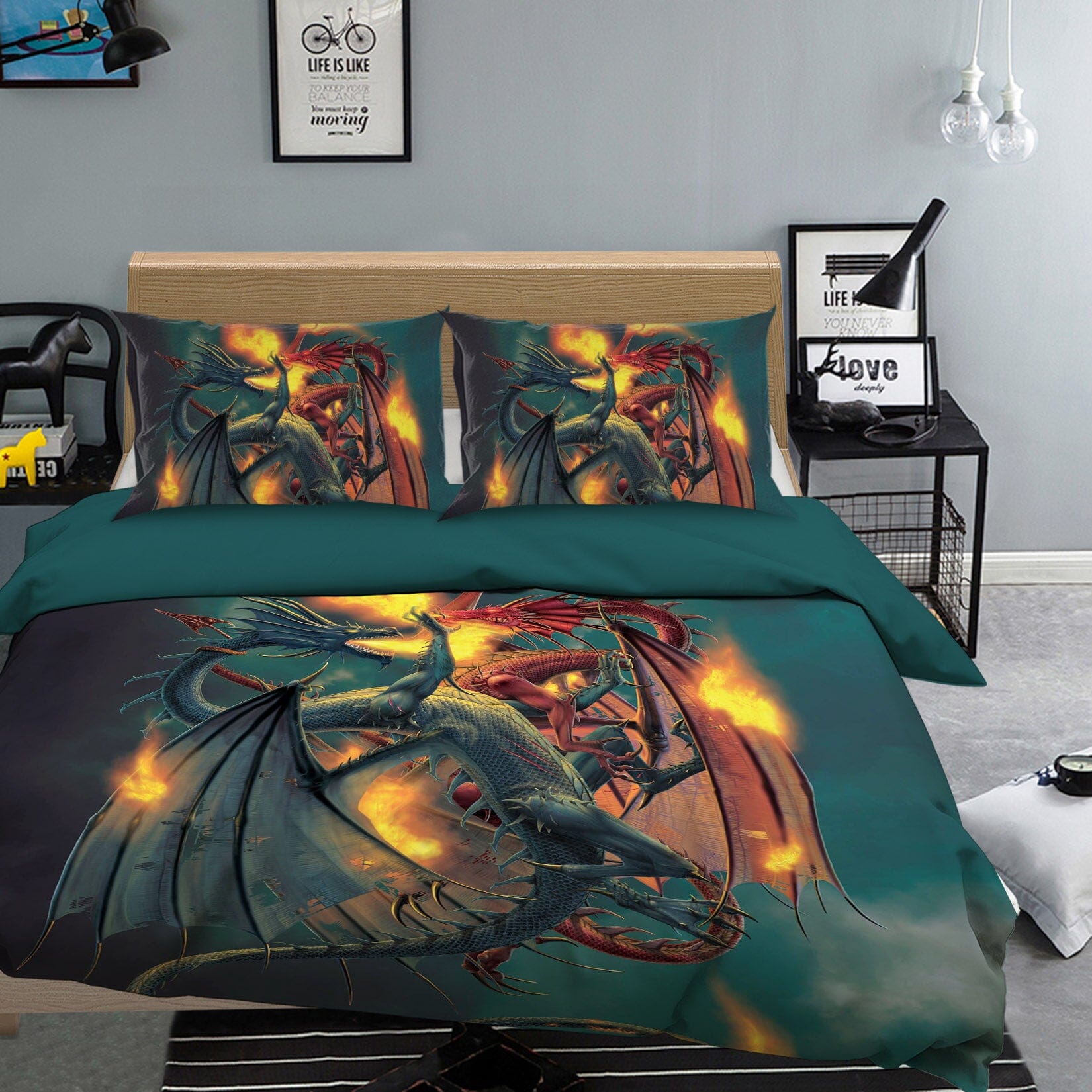 3D Clash Of The Titans 031 Bed Pillowcases Quilt Exclusive Designer Vincent Quiet Covers AJ Creativity Home