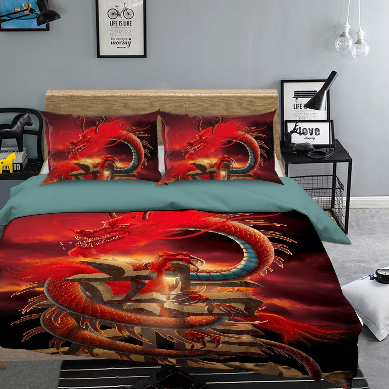 3D Chinese Dragon Def 030 Bed Pillowcases Quilt Exclusive Designer Vincent Quiet Covers AJ Creativity Home