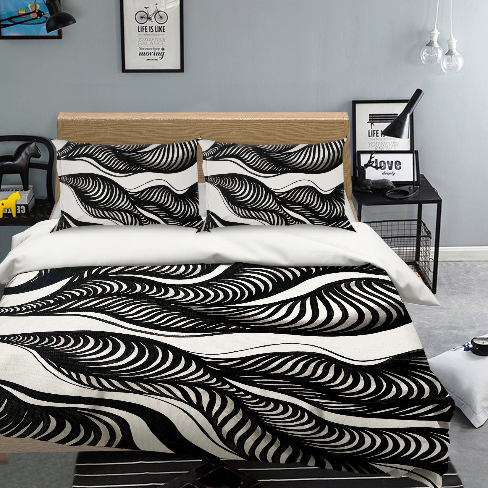 3D Black Wind 3034 Jacqueline Reynoso Bedding Bed Pillowcases Quilt Cover Duvet Cover