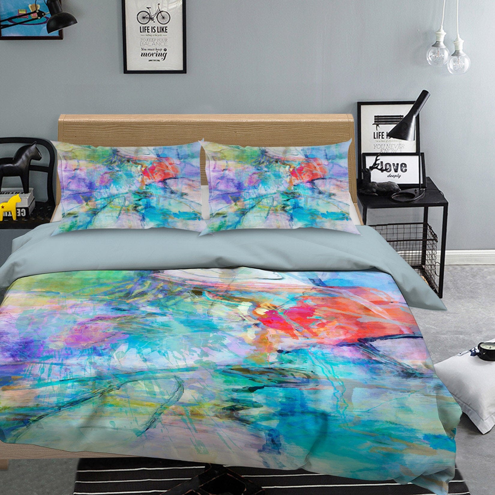 3D Green Texture 1025 Michael Tienhaara Bedding Bed Pillowcases Quilt Quiet Covers AJ Creativity Home