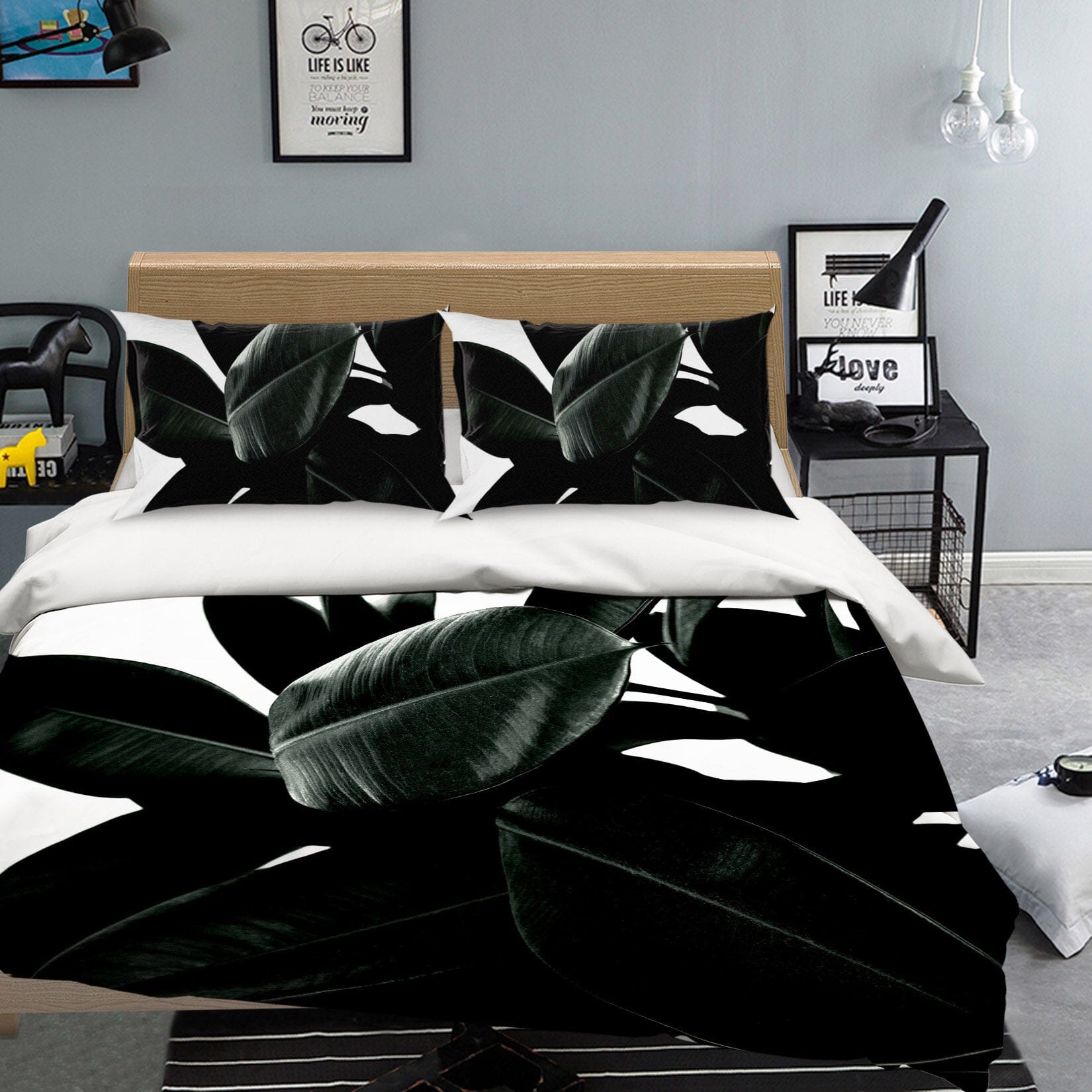 3D Leaf Shadow 240 Boris Draschoff Bedding Bed Pillowcases Quilt Quiet Covers AJ Creativity Home