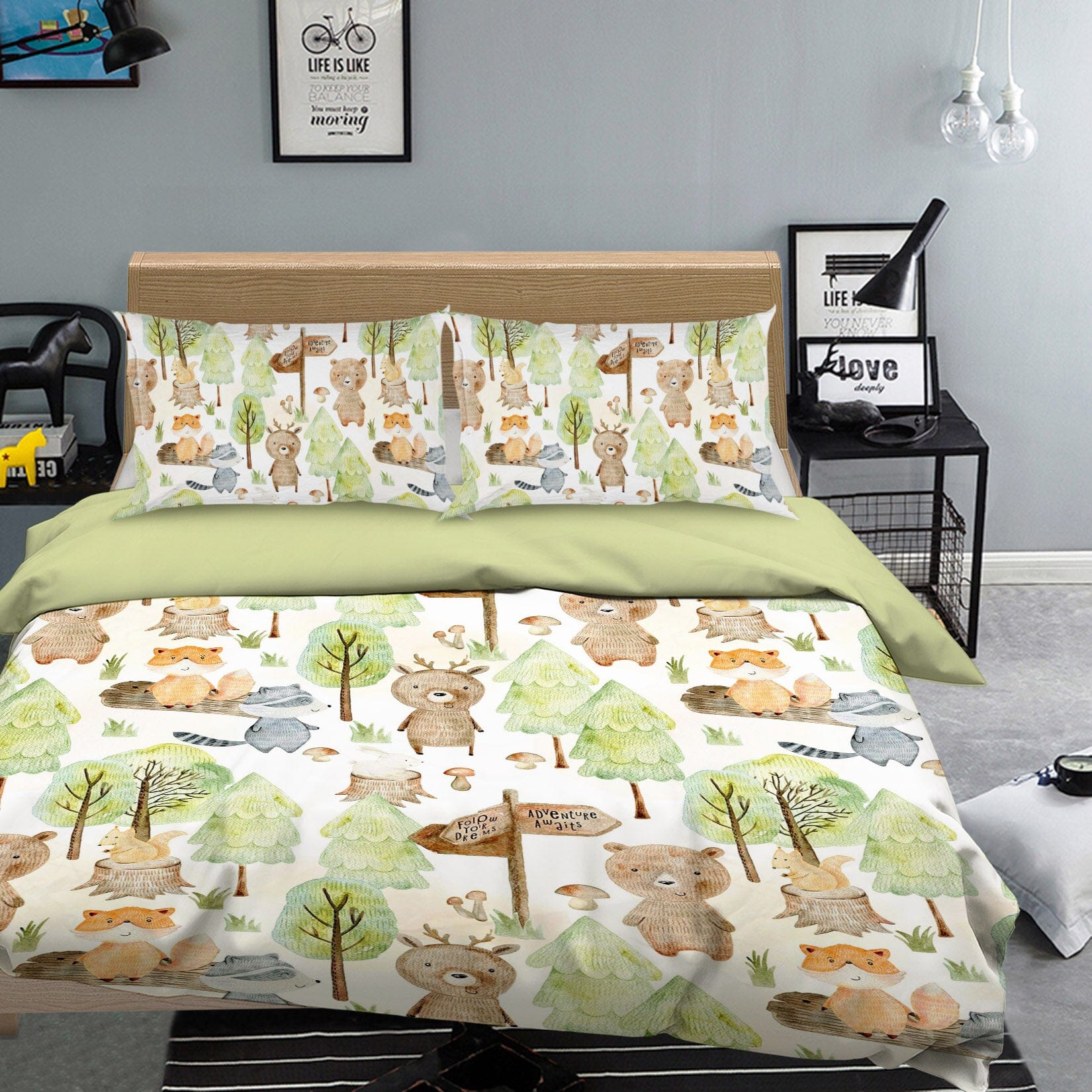 3D Fox Tree 234 Uta Naumann Bedding Bed Pillowcases Quilt Quiet Covers AJ Creativity Home