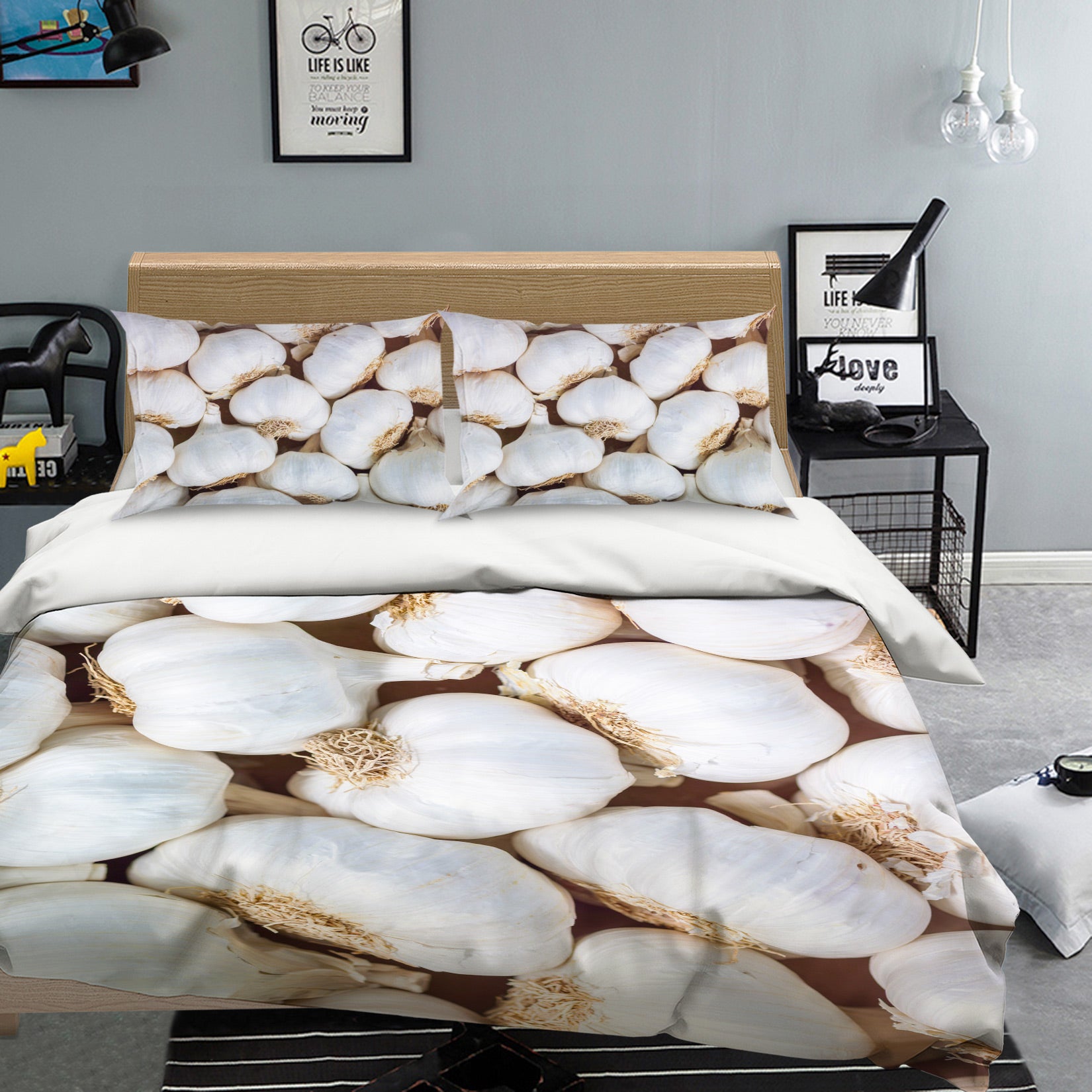 3D White Garlic 6957 Assaf Frank Bedding Bed Pillowcases Quilt Cover Duvet Cover