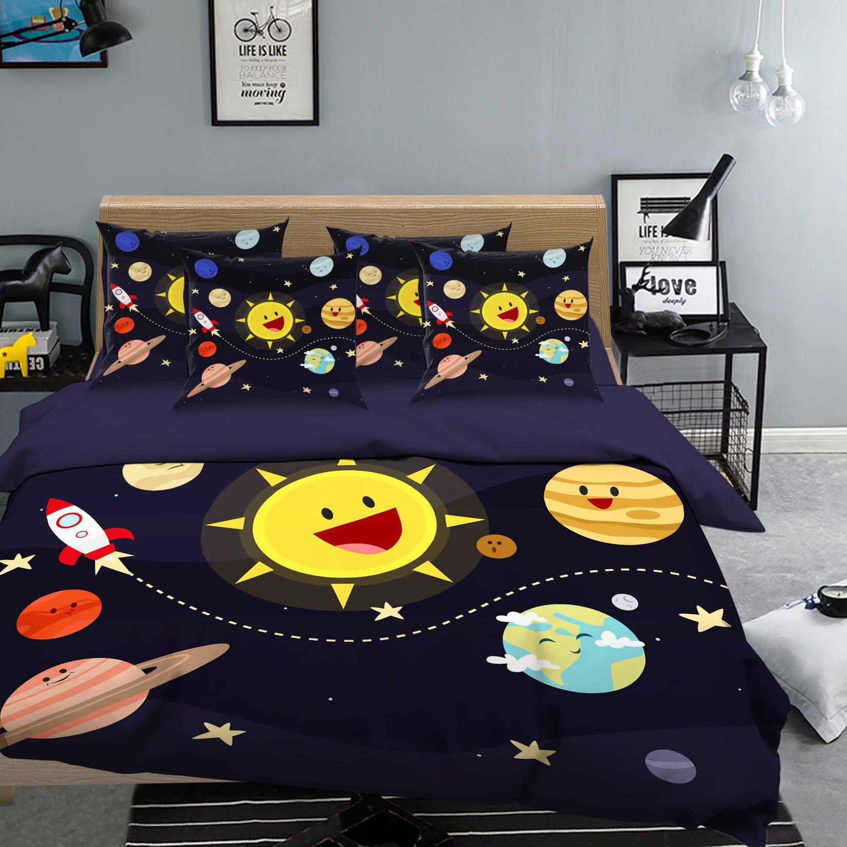 3D Cartoon Sun 165 Bed Pillowcases Quilt Wallpaper AJ Wallpaper