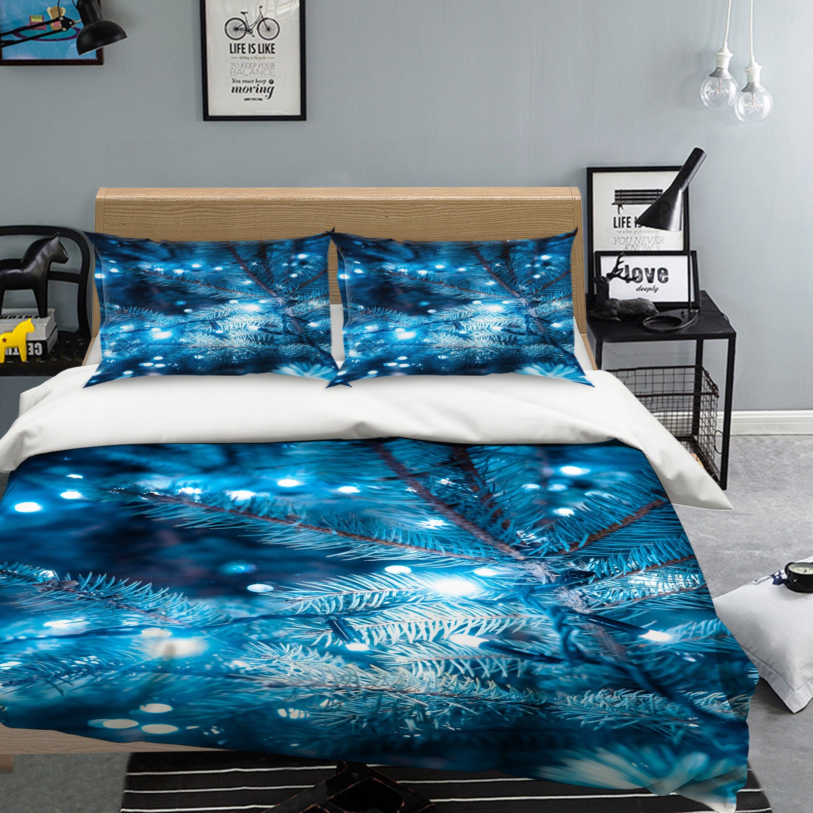 3D Branches 51058 Christmas Quilt Duvet Cover Xmas Bed Pillowcases