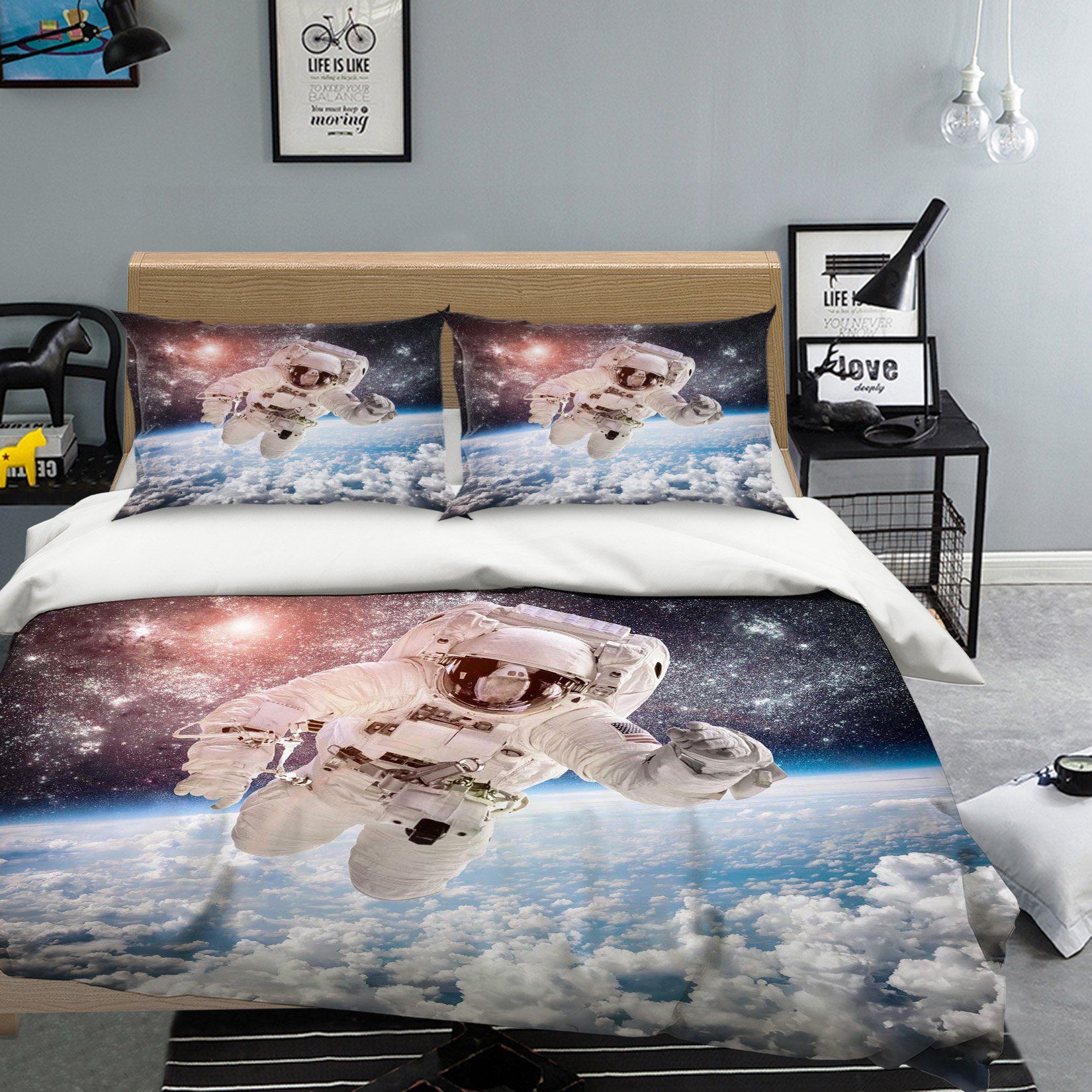 3D Space Astronaut 146 Bed Pillowcases Quilt Wallpaper AJ Wallpaper