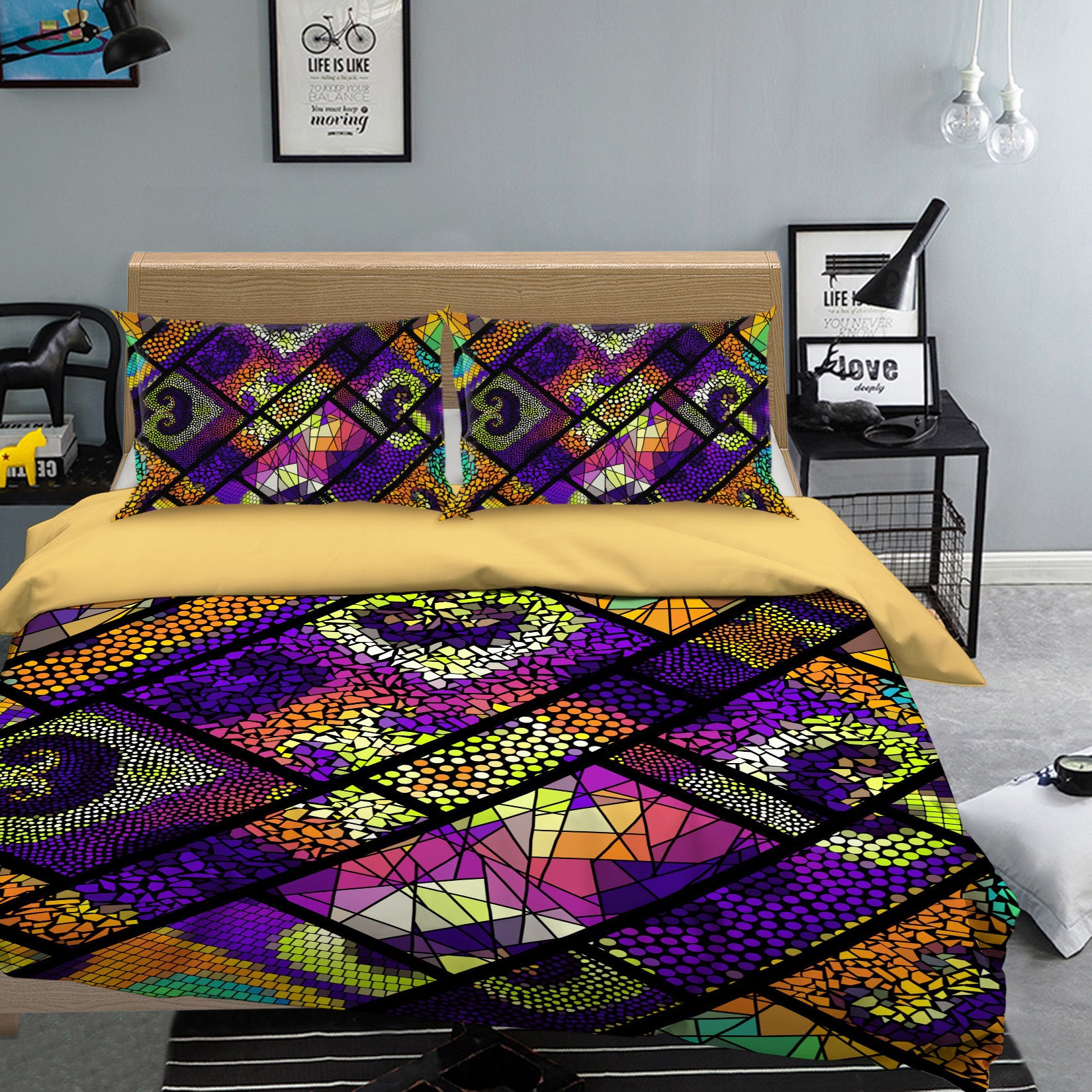 3D Pattern Lines 14031 Bed Pillowcases Quilt