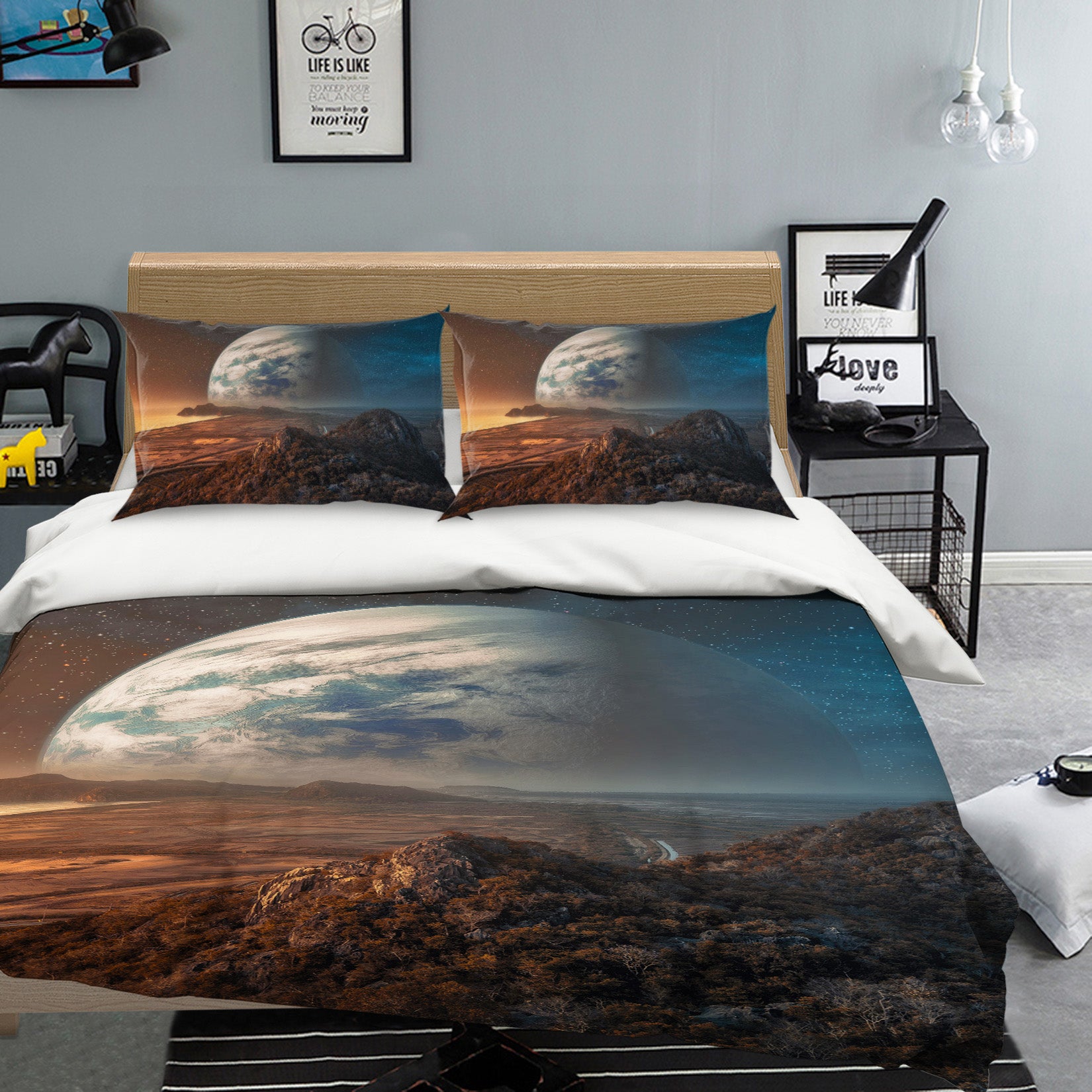 3D Earth 60126 Bed Pillowcases Quilt