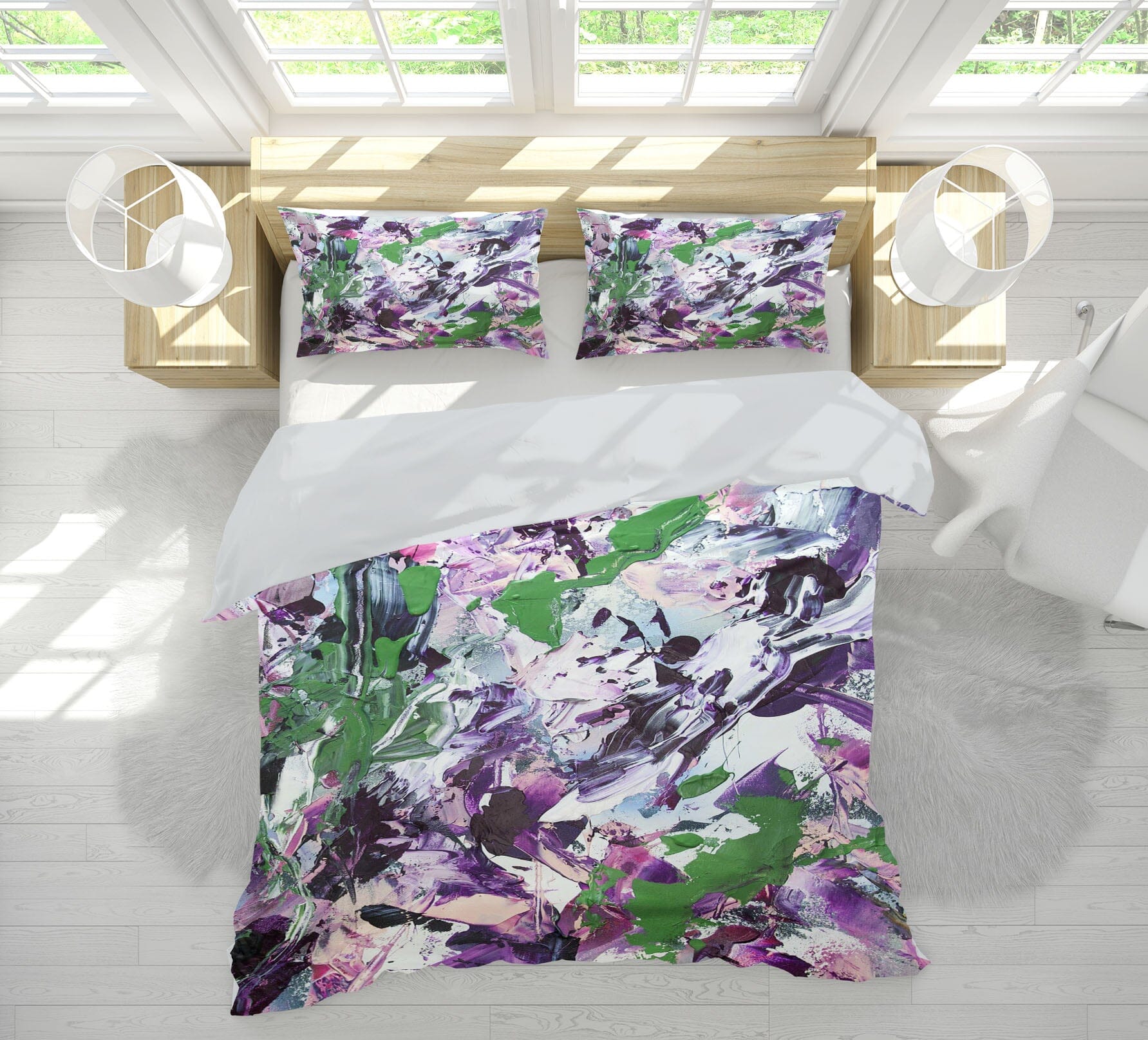 3D Purple Pigment 1133 Allan P. Friedlander Bedding Bed Pillowcases Quilt Quiet Covers AJ Creativity Home