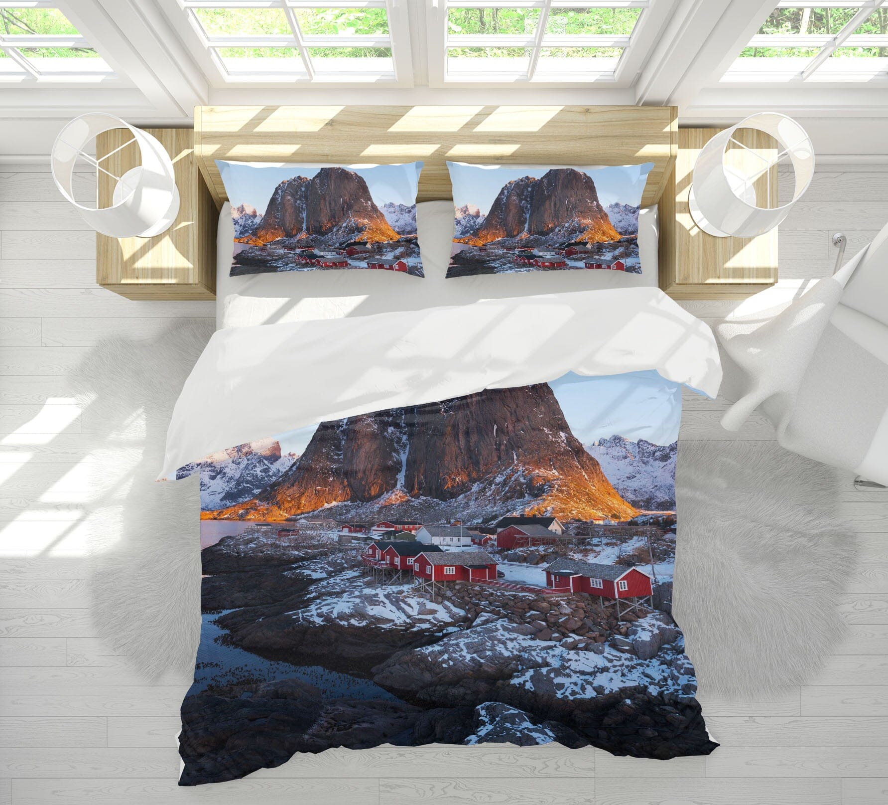 3D Snow Mountain 2145 Marco Carmassi Bedding Bed Pillowcases Quilt Quiet Covers AJ Creativity Home