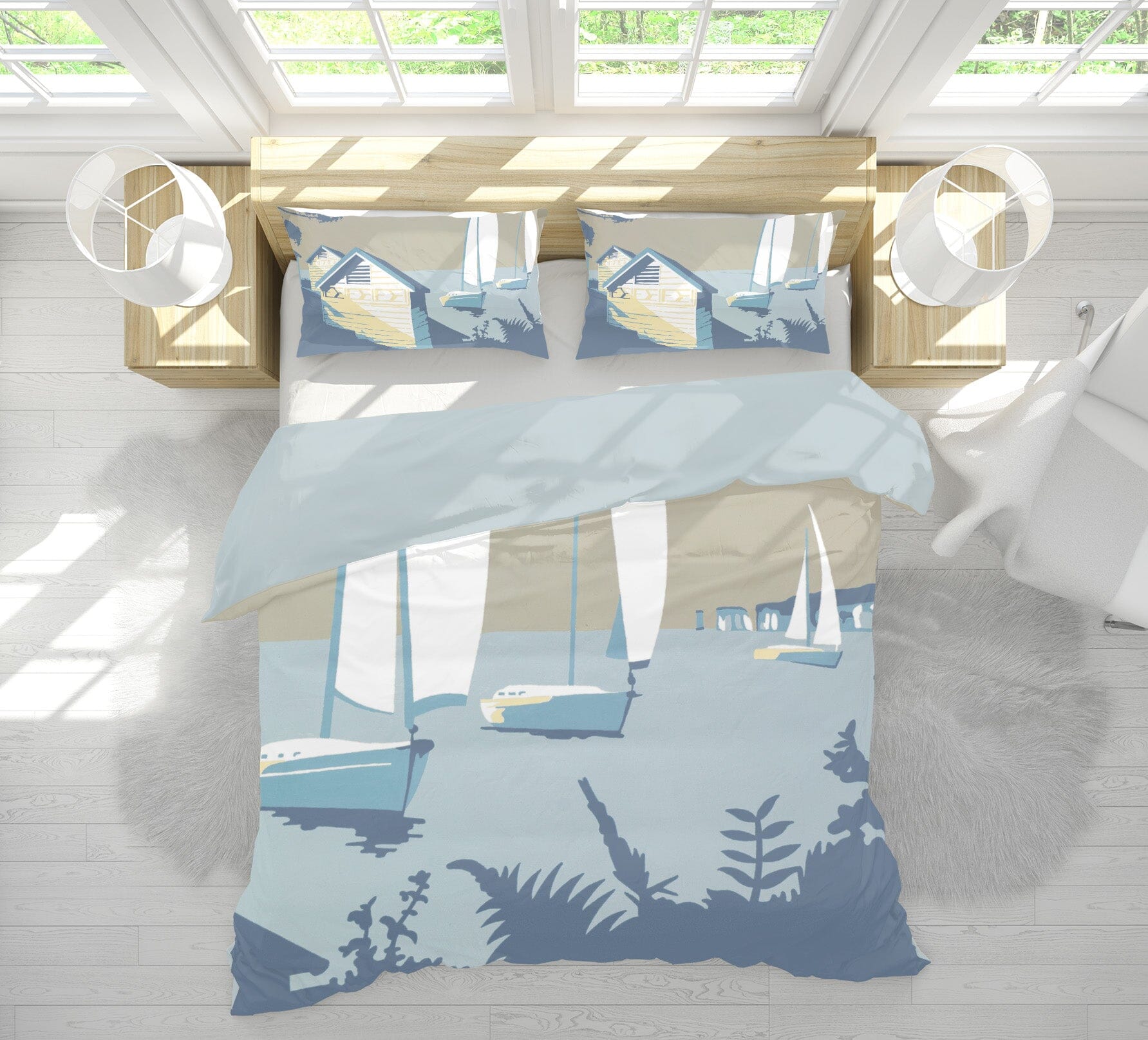 3D Sandbanks And The Purbecks 2051 Steve Read Bedding Bed Pillowcases Quilt Quiet Covers AJ Creativity Home