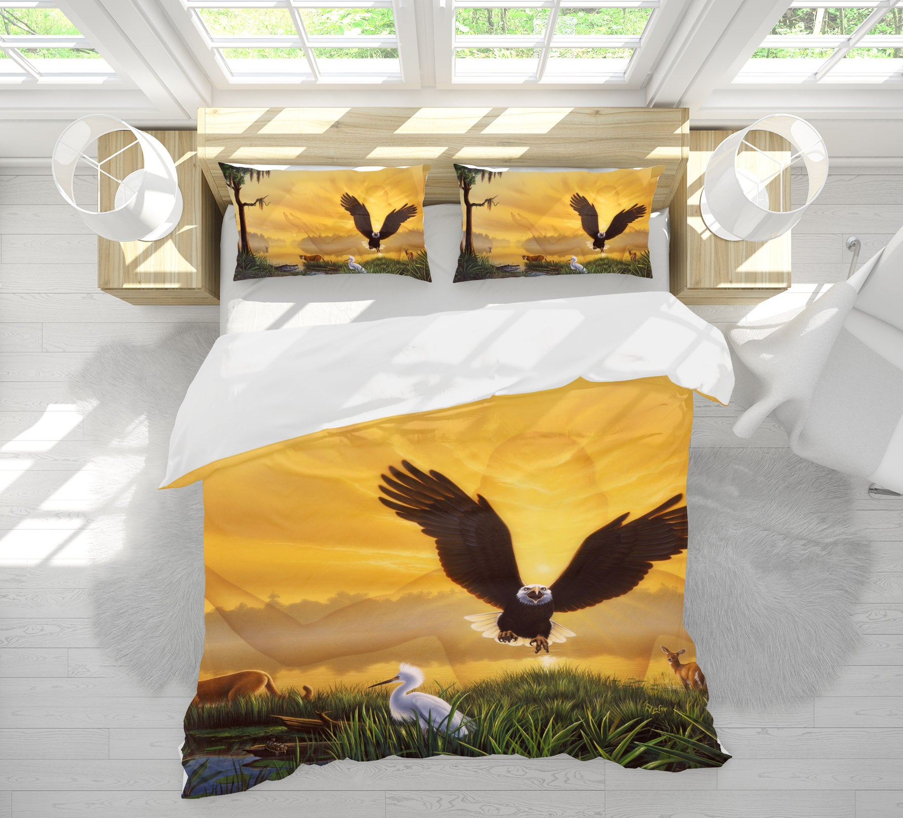 3D Flying Eagle 86046 Jerry LoFaro bedding Bed Pillowcases Quilt