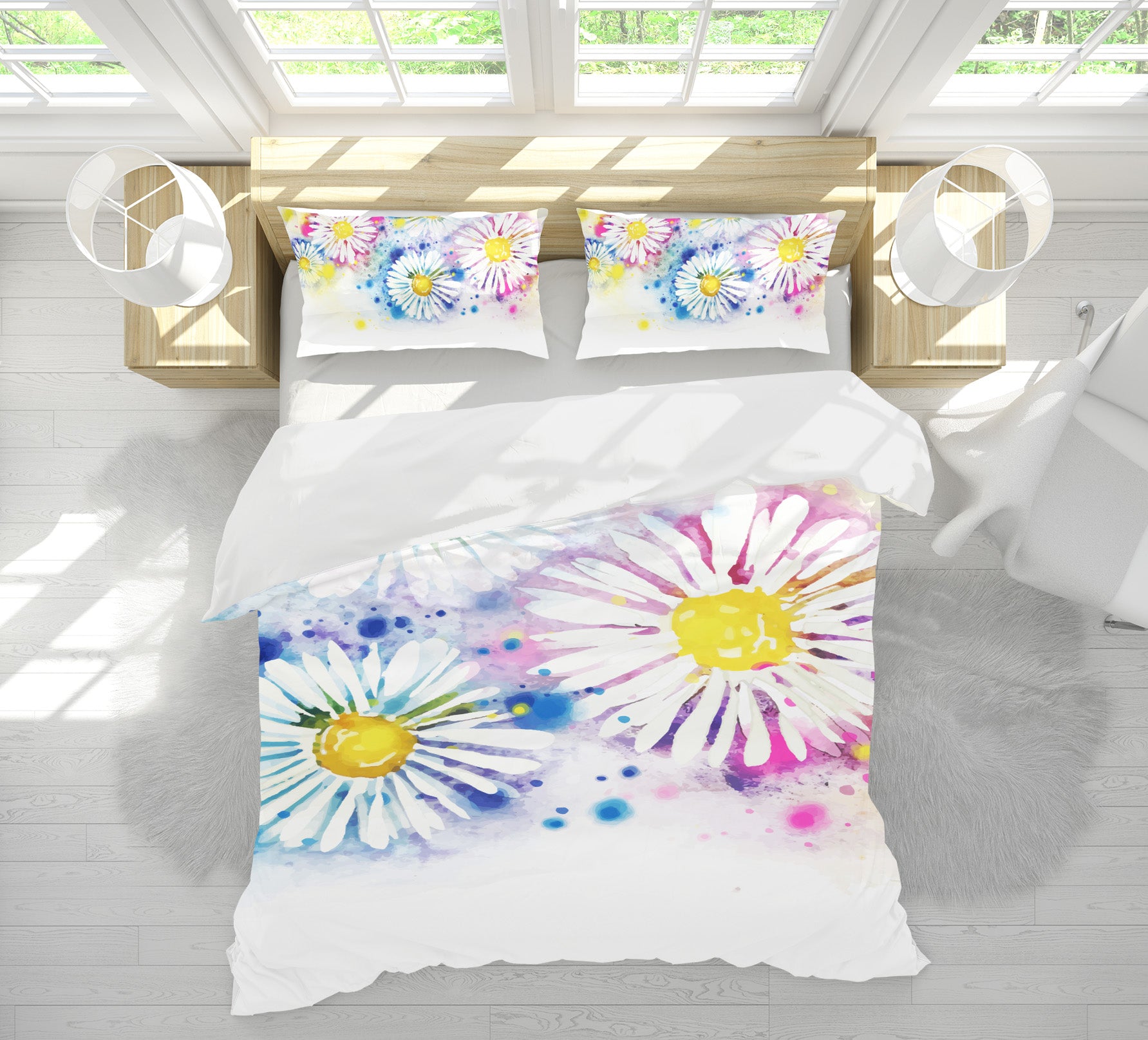 3D Chrysanthemum 60173 Bed Pillowcases Quilt