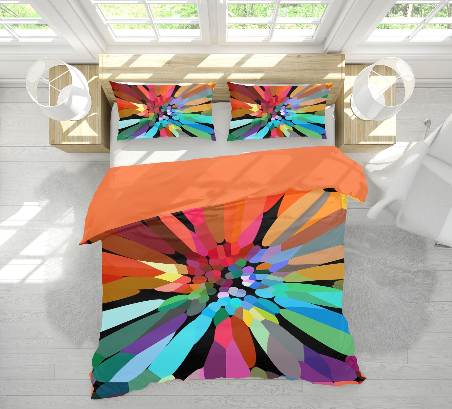 3D Colored Petals 2001 Shandra Smith Bedding Bed Pillowcases Quilt Quiet Covers AJ Creativity Home