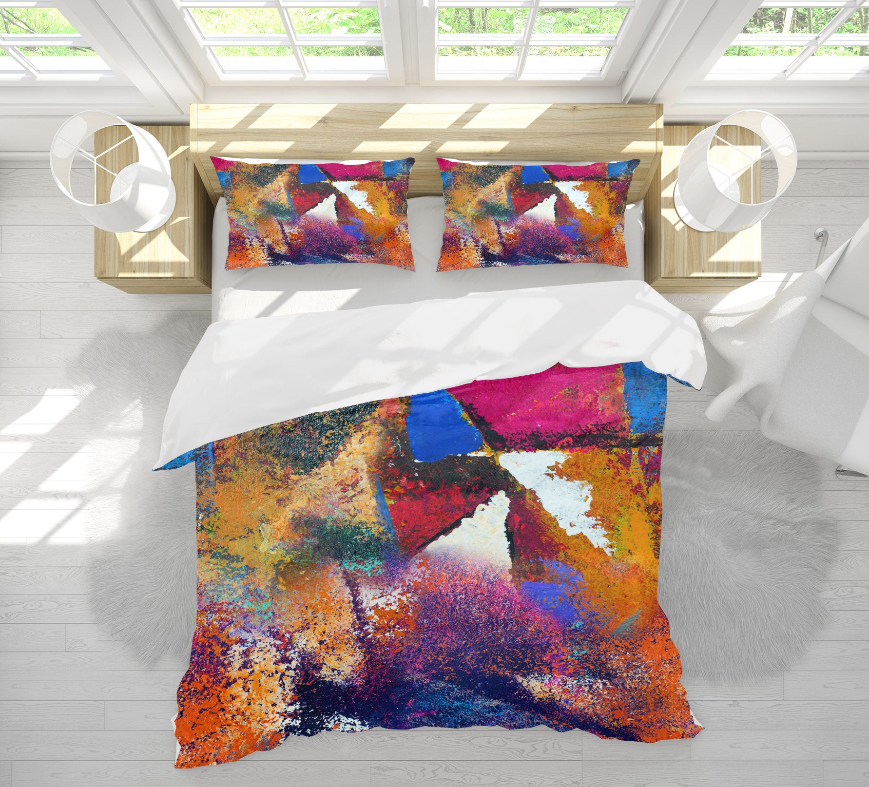 3D Color Pattern 60240 Bed Pillowcases Quilt