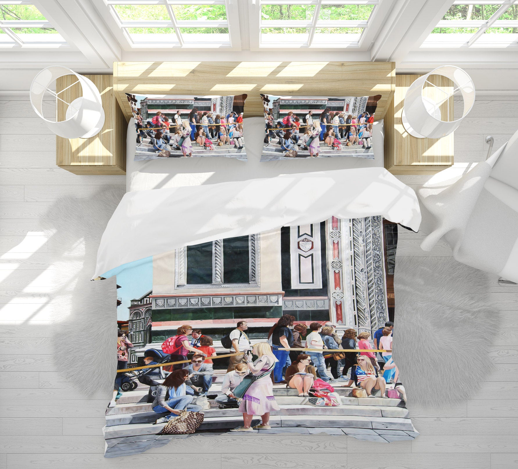 3D Street Tourists 11043 Matthew Holden Bates Bedding Bed Pillowcases Quilt