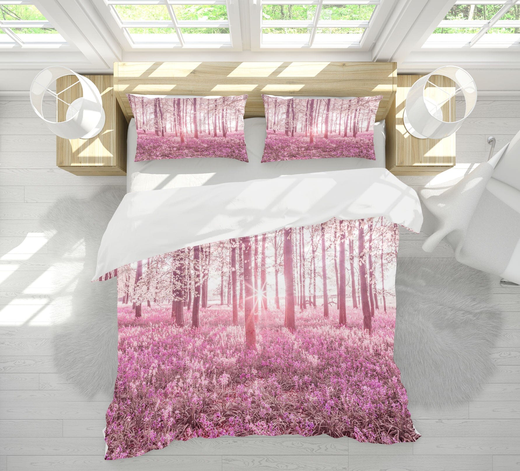 3D Pink Flower Sea 2018 Assaf Frank Bedding Bed Pillowcases Quilt Quiet Covers AJ Creativity Home
