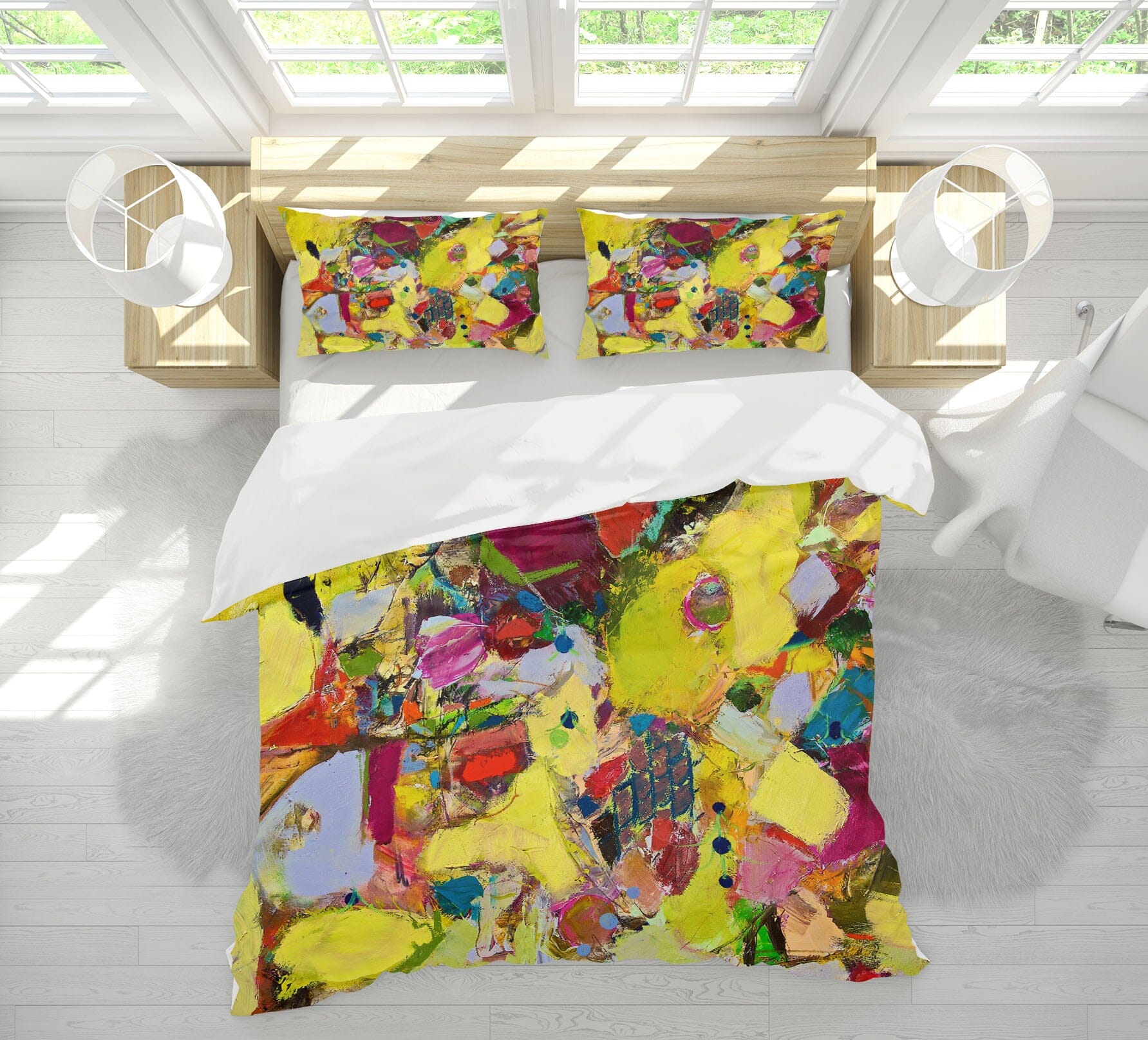 3D Yellow Art Paint 1076 Allan P. Friedlander Bedding Bed Pillowcases Quilt Quiet Covers AJ Creativity Home
