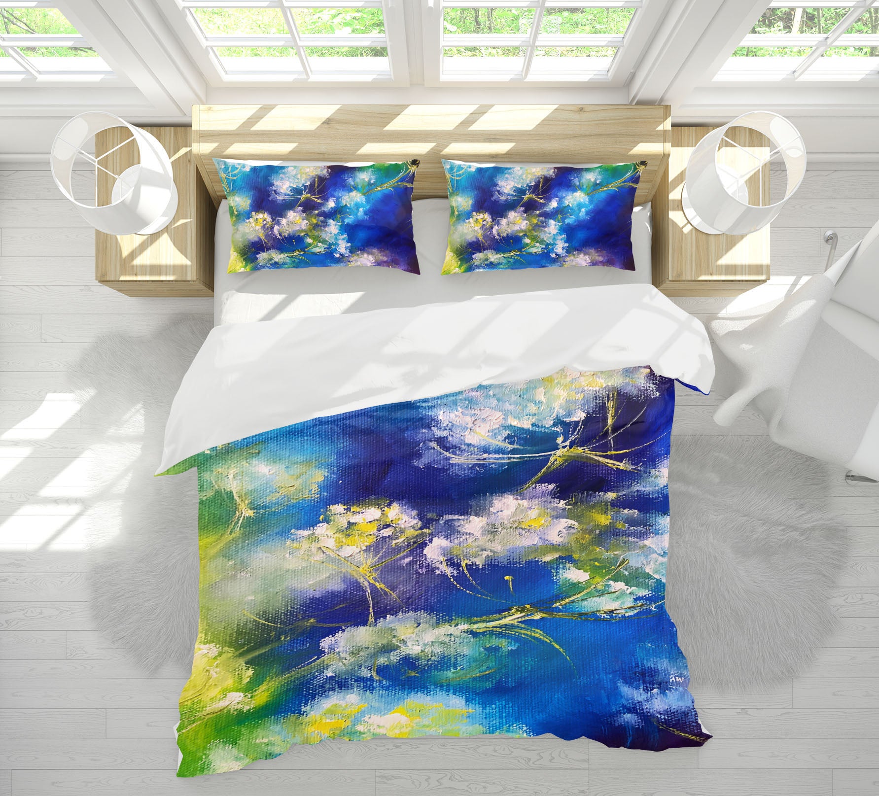 3D Watercolor Flowers 619 Skromova Marina Bedding Bed Pillowcases Quilt