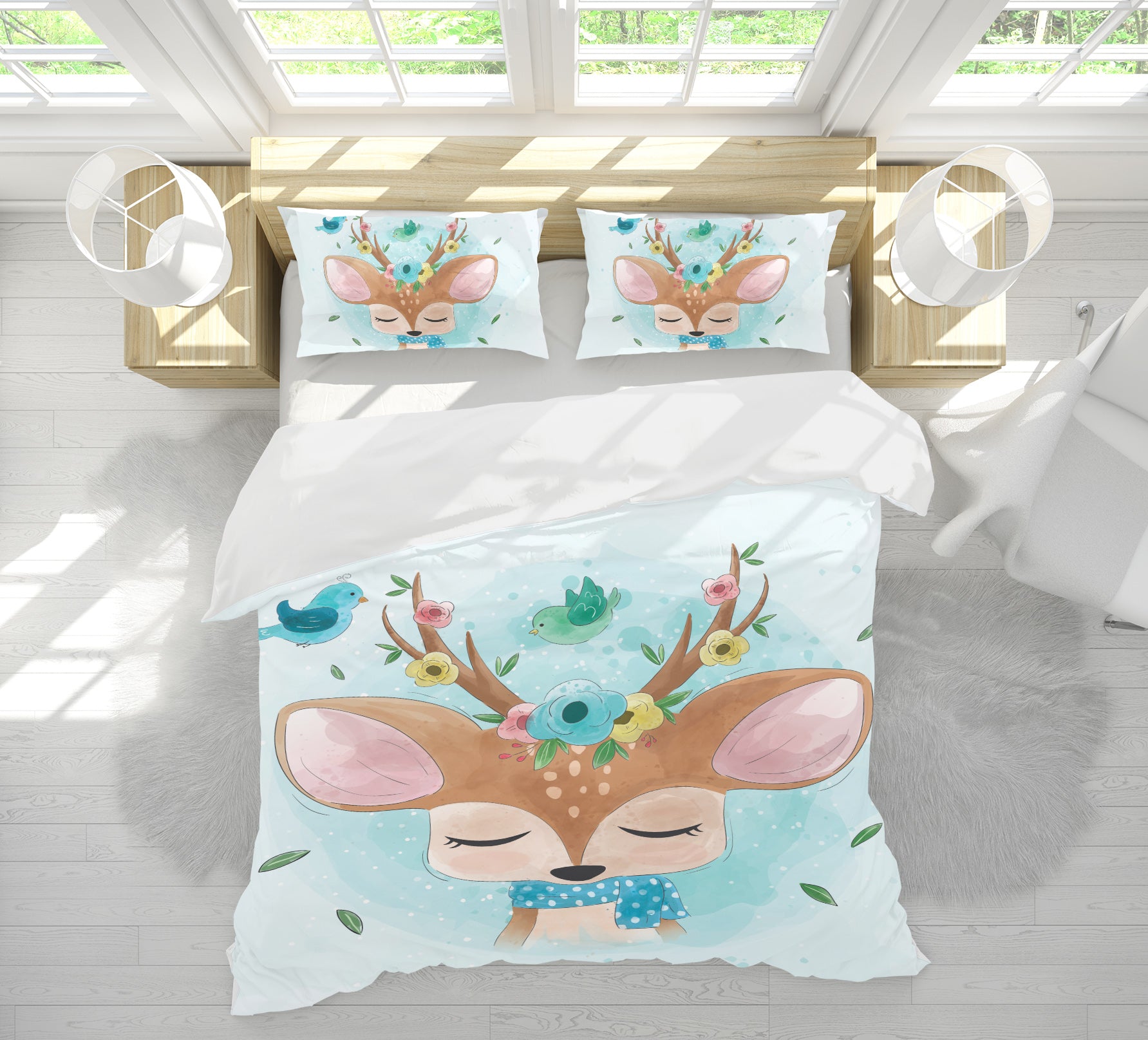 3D Sika Deer 59076 Bed Pillowcases Quilt