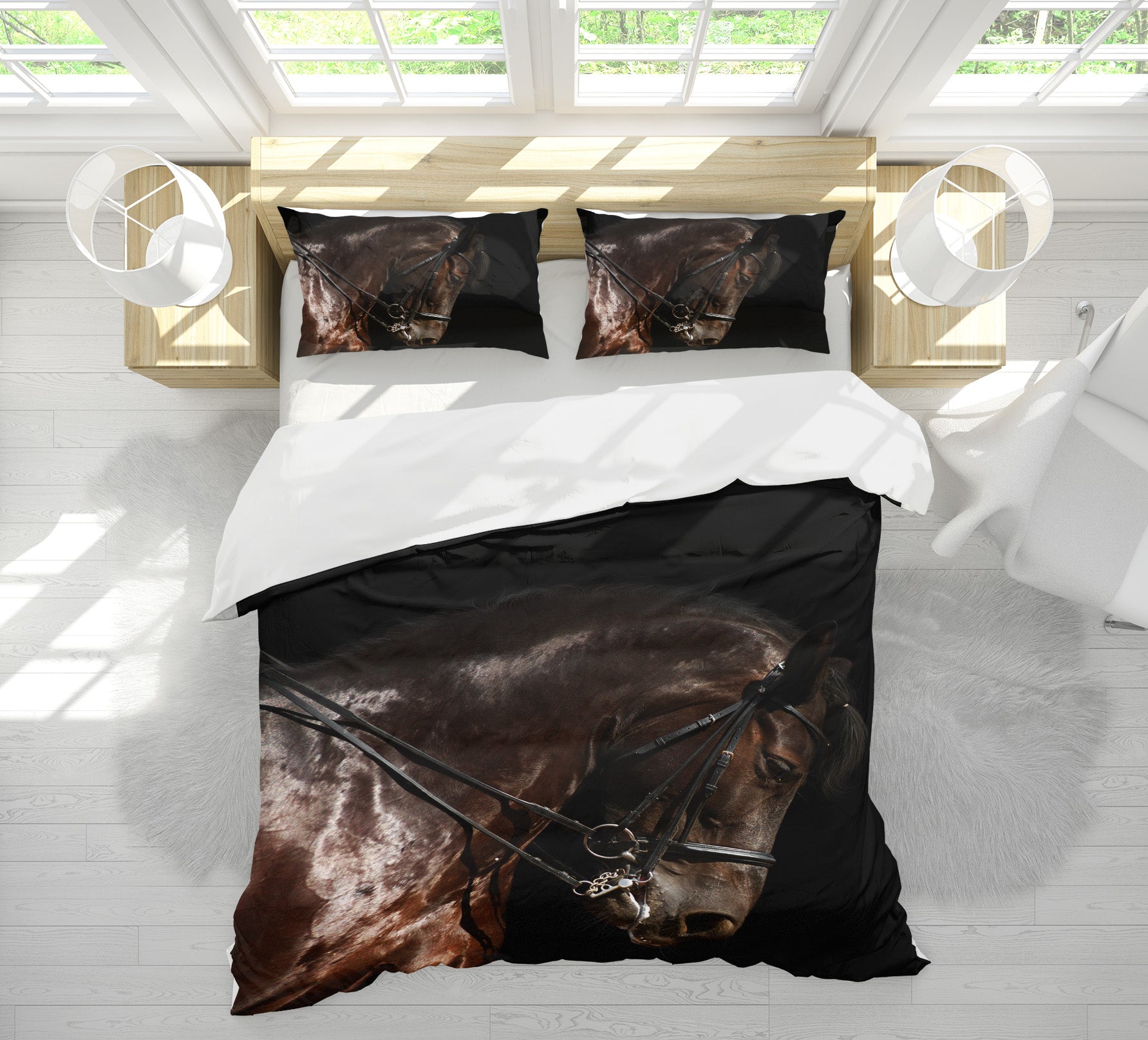 3D Horses 21017 Bed Pillowcases Quilt