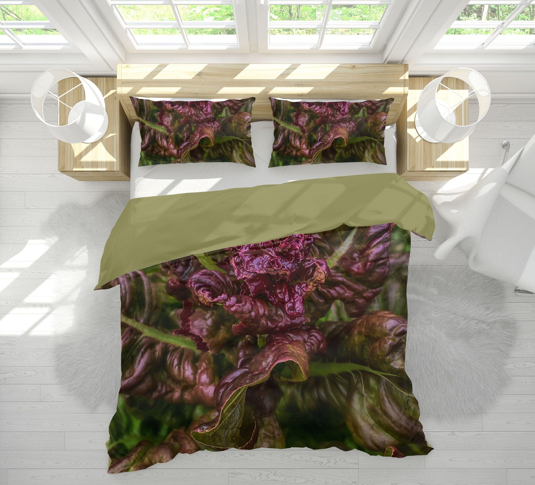 3D Purple Lettuce 1012 Jerry LoFaro bedding Bed Pillowcases Quilt Quiet Covers AJ Creativity Home
