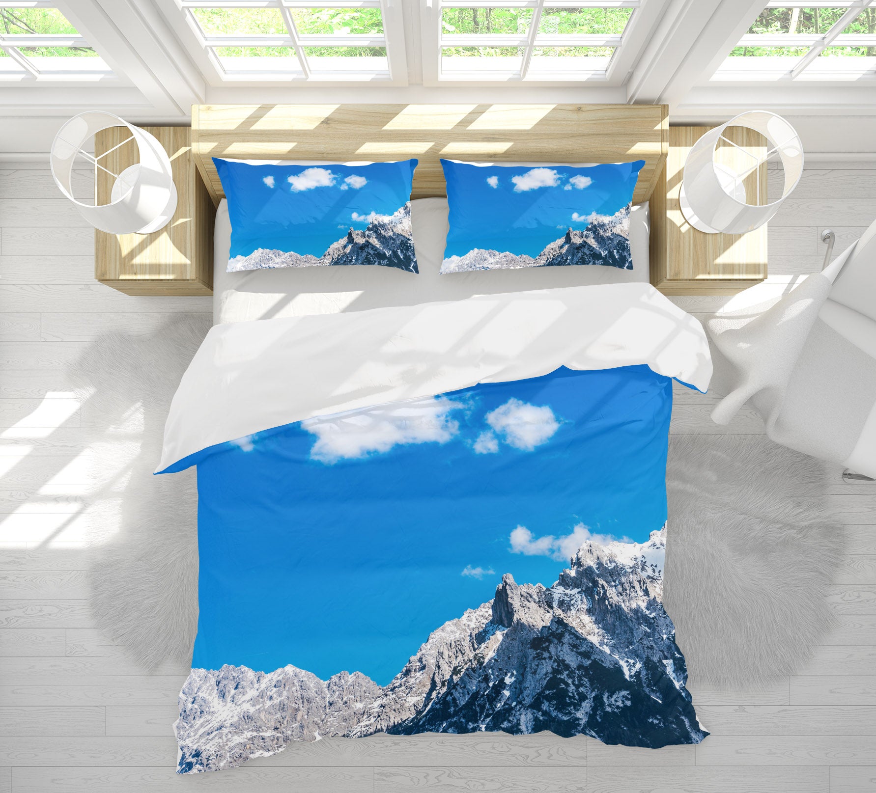 3D Snow Mountain 60091 Bed Pillowcases Quilt