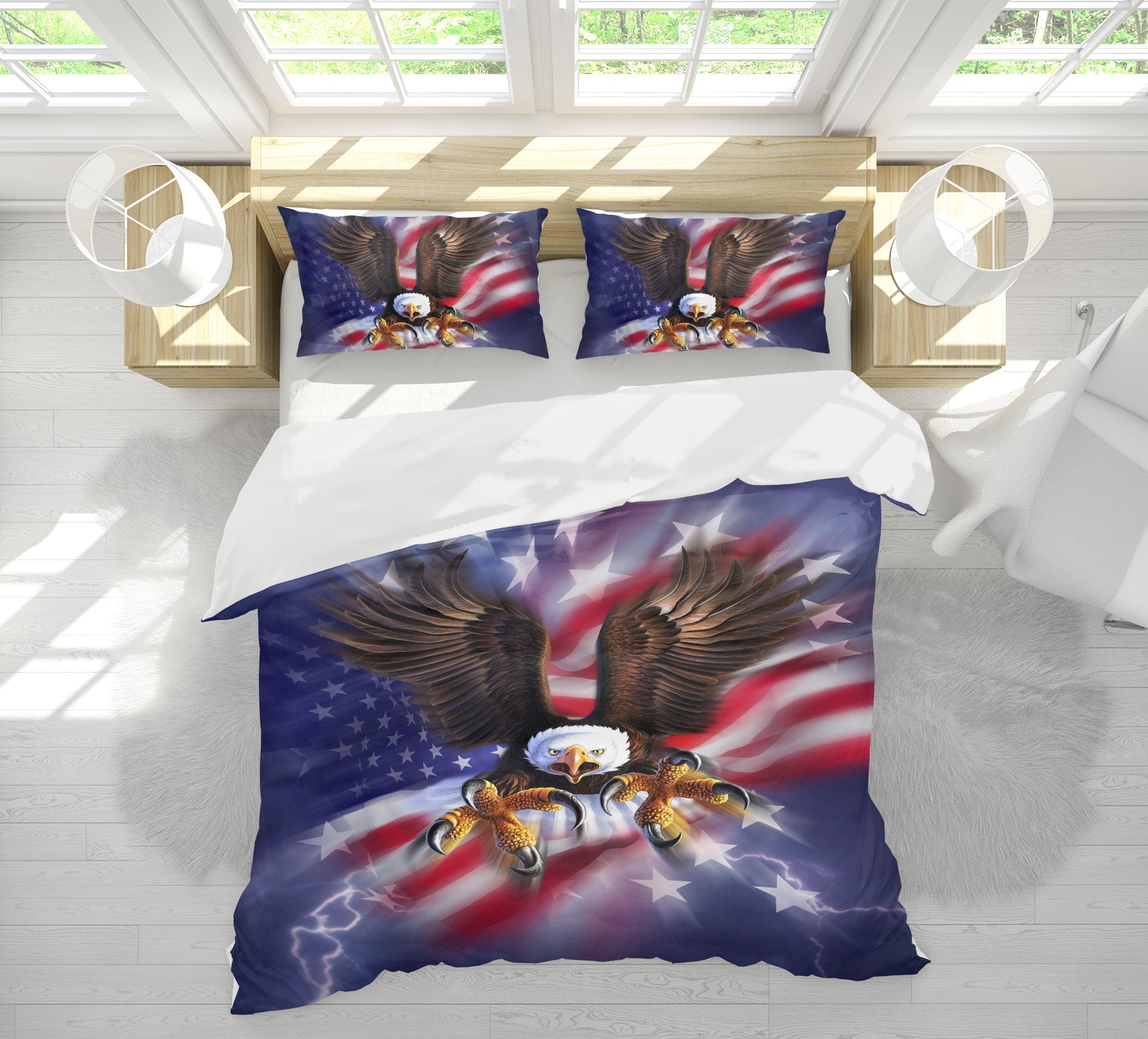 3D Patriotic Eagle 86009 Jerry LoFaro bedding Bed Pillowcases Quilt