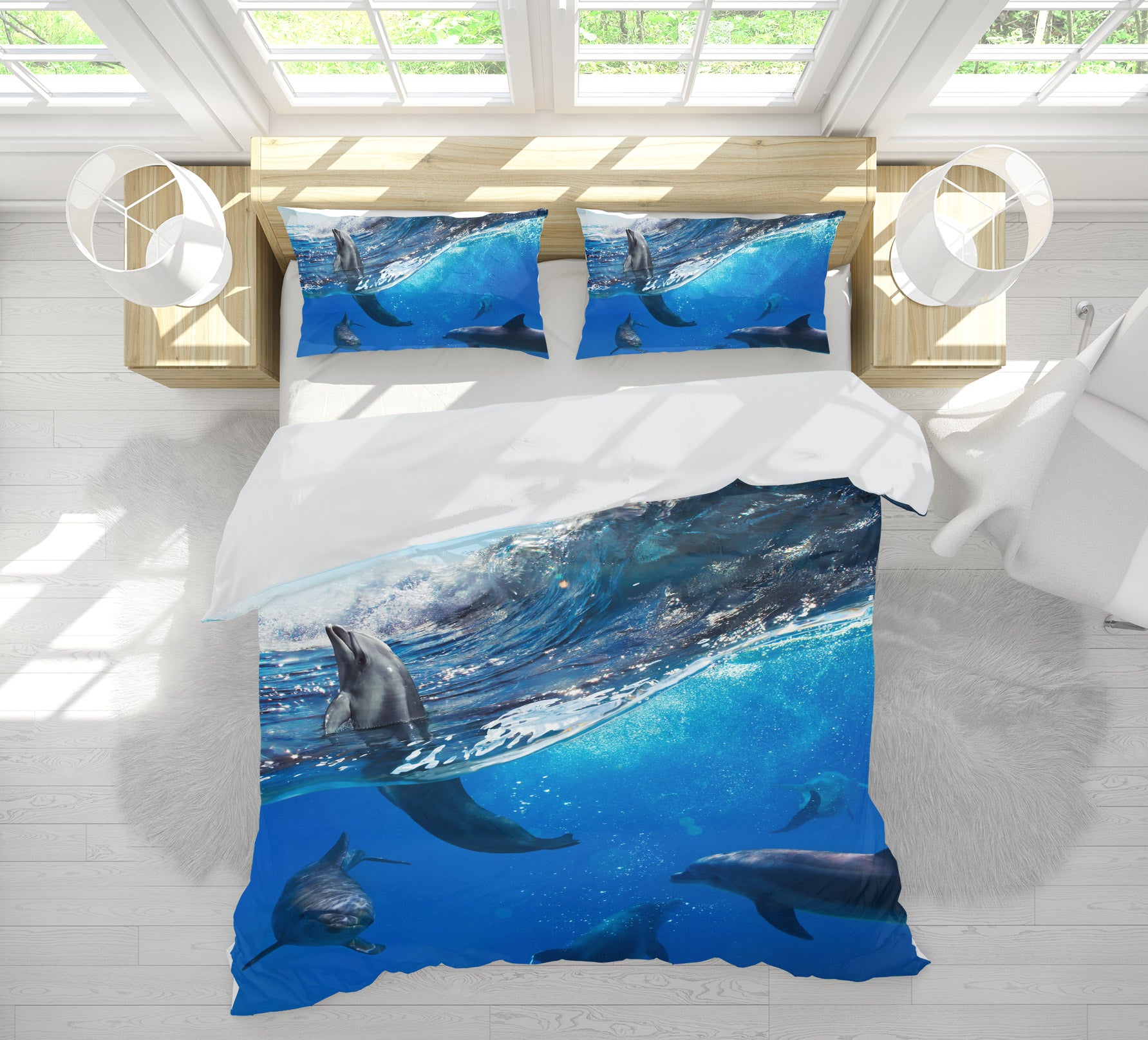 3D Underwater Dolphin 12015 Bed Pillowcases Quilt