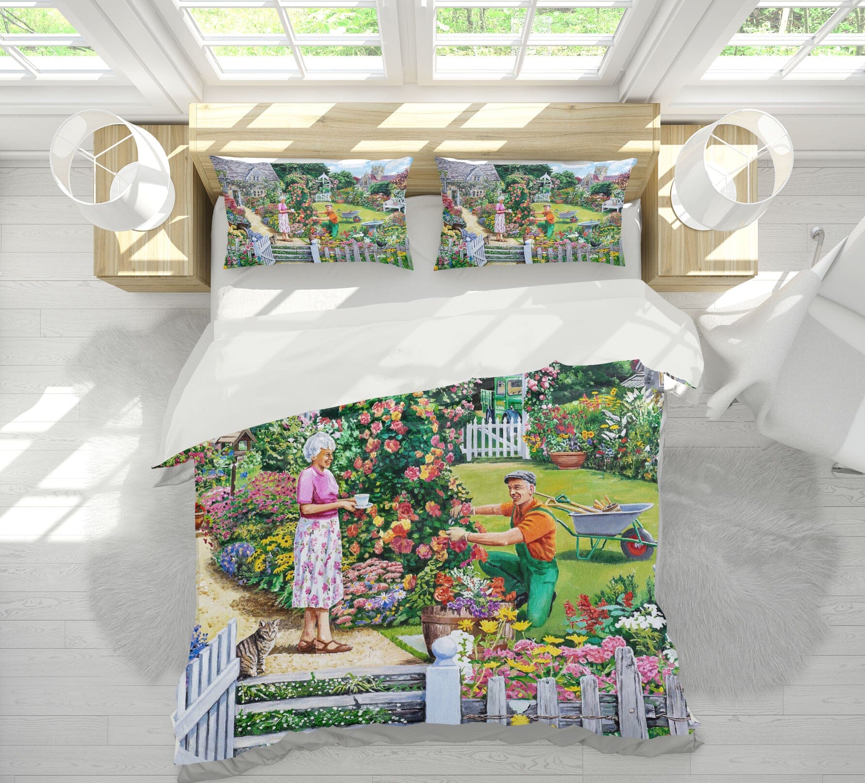 3D Tending A Cottage Garden 2056 Trevor Mitchell bedding Bed Pillowcases Quilt Quiet Covers AJ Creativity Home