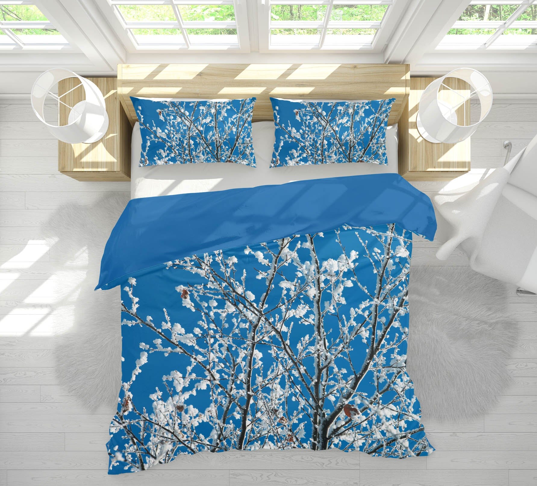 3D Snow Tree 1007 Assaf Frank Bedding Bed Pillowcases Quilt Quiet Covers AJ Creativity Home