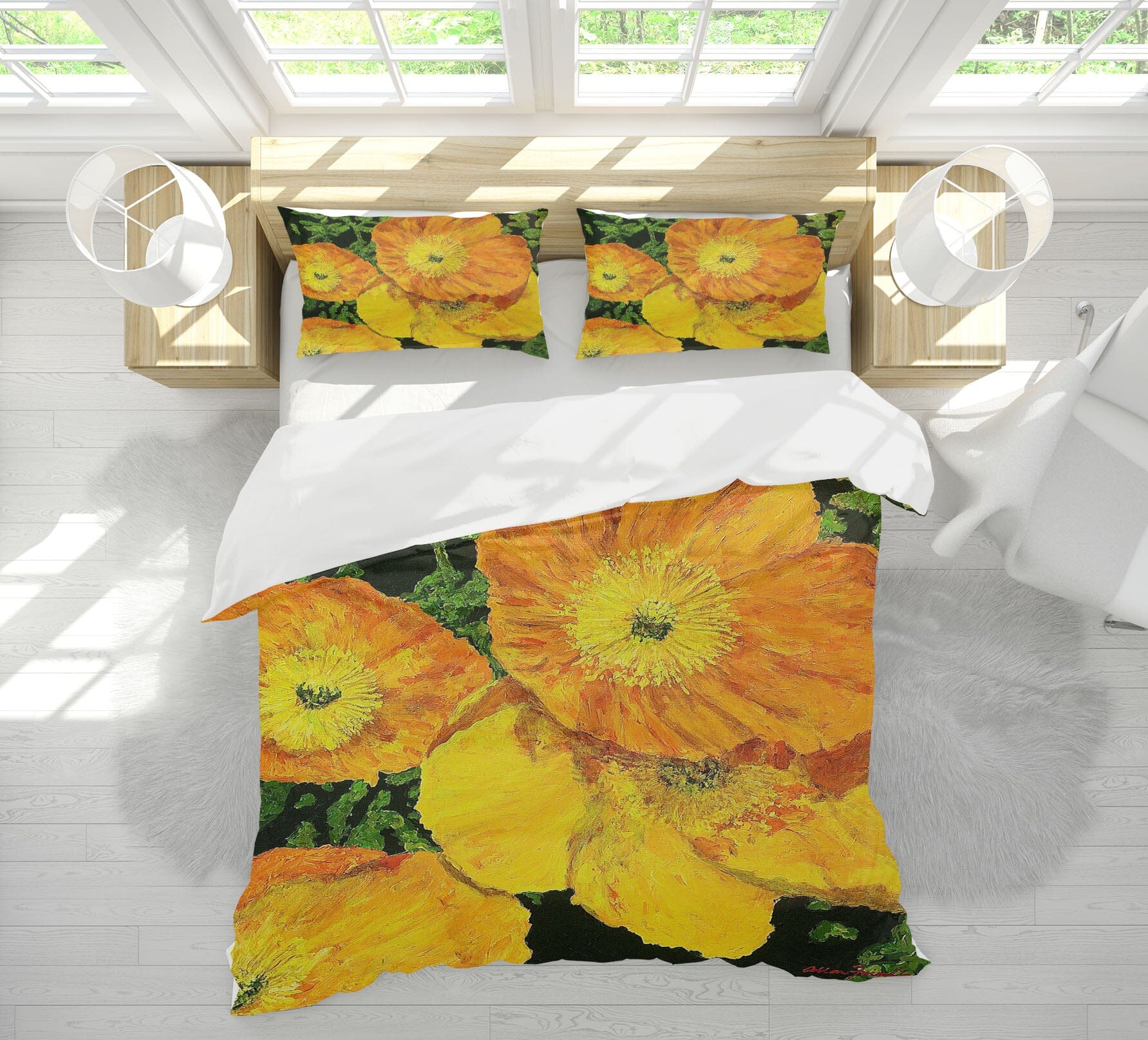 3D Flowers Bloom 1043 Allan P. Friedlander Bedding Bed Pillowcases Quilt Quiet Covers AJ Creativity Home
