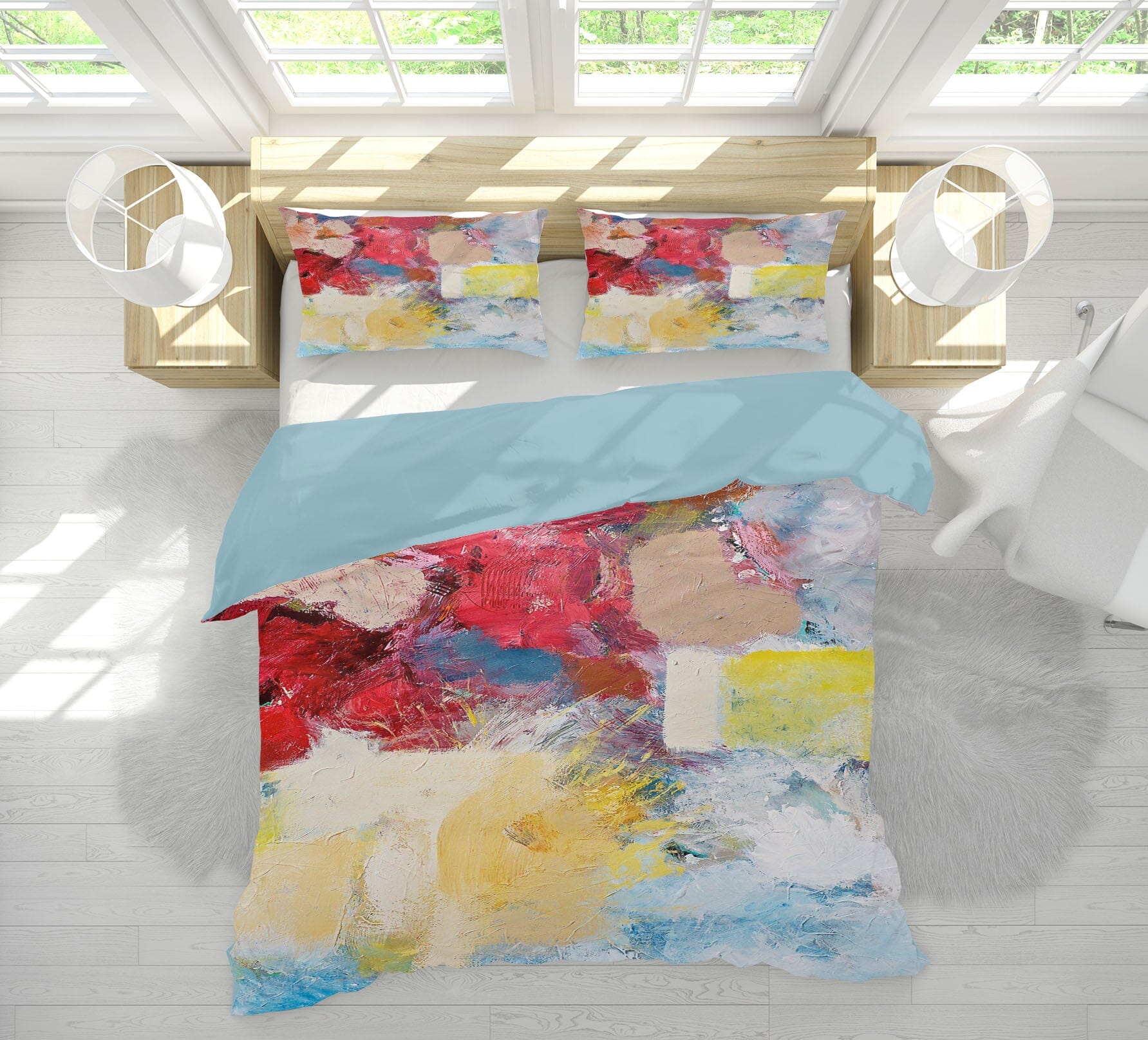 3D Red Flowers 1053 Allan P. Friedlander Bedding Bed Pillowcases Quilt Quiet Covers AJ Creativity Home