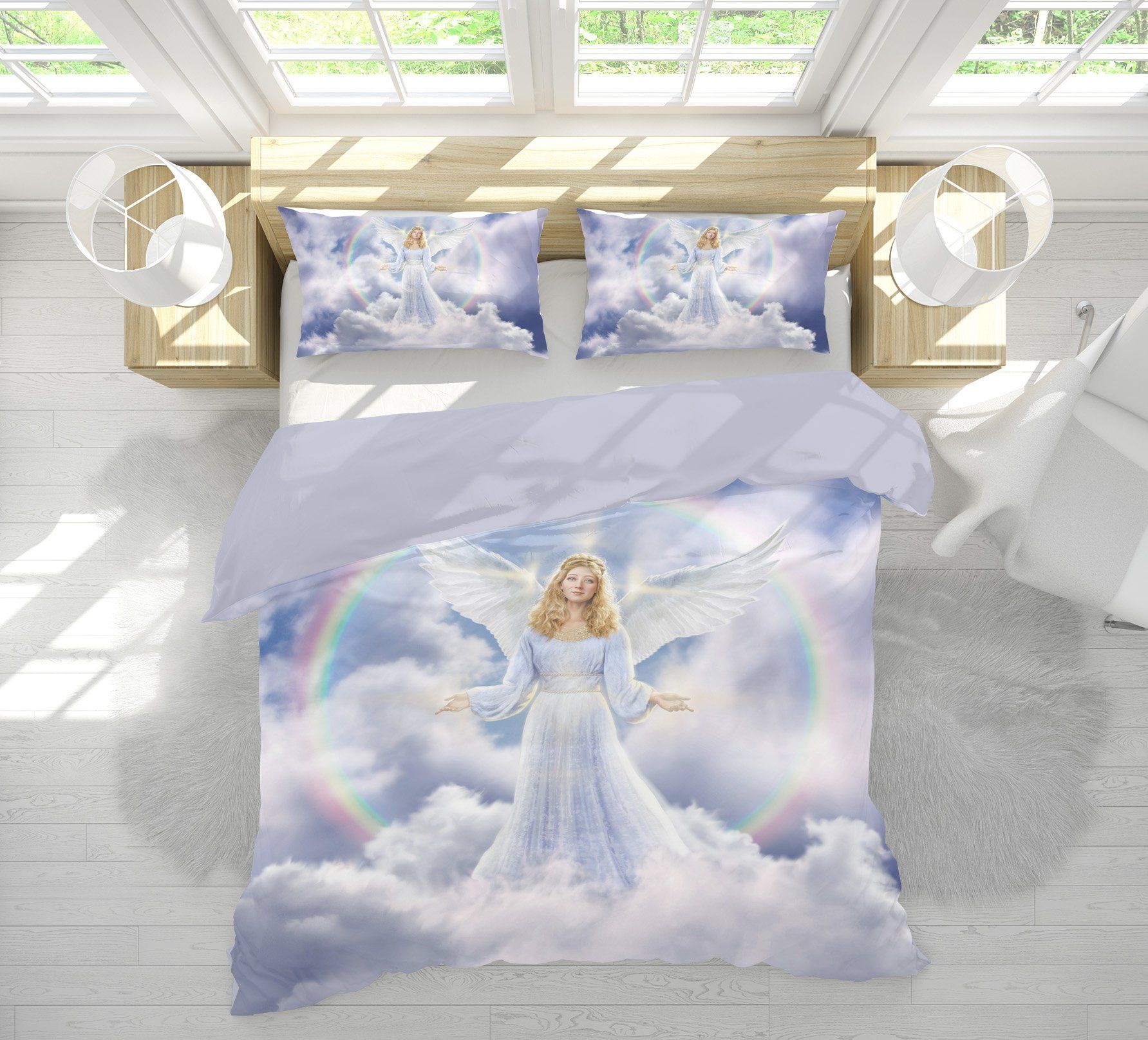 3D Angel Wings 2018 Jerry LoFaro bedding Bed Pillowcases Quilt Quiet Covers AJ Creativity Home