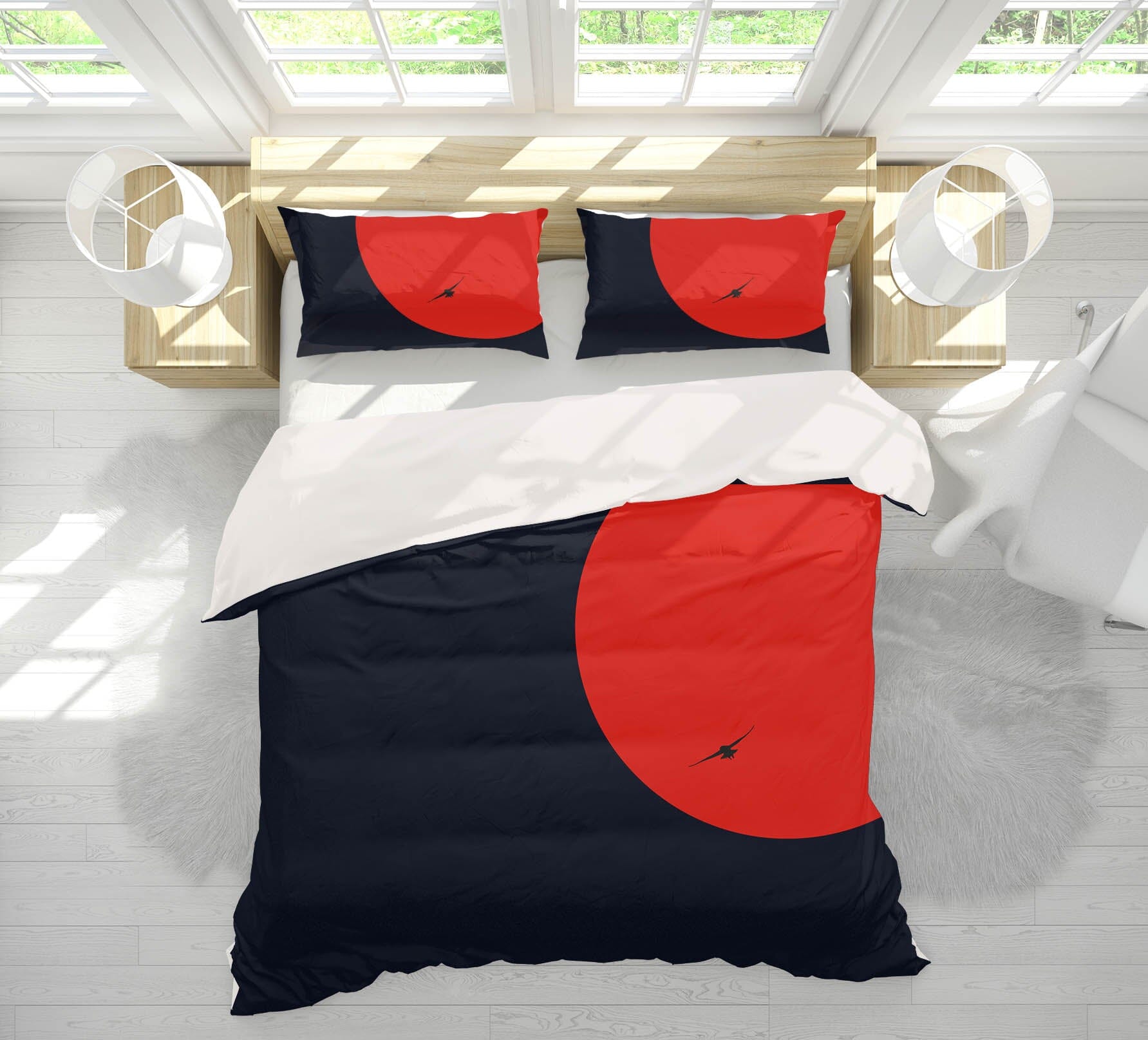 3D Red Sun 191 Boris Draschoff Bedding Bed Pillowcases Quilt Quiet Covers AJ Creativity Home