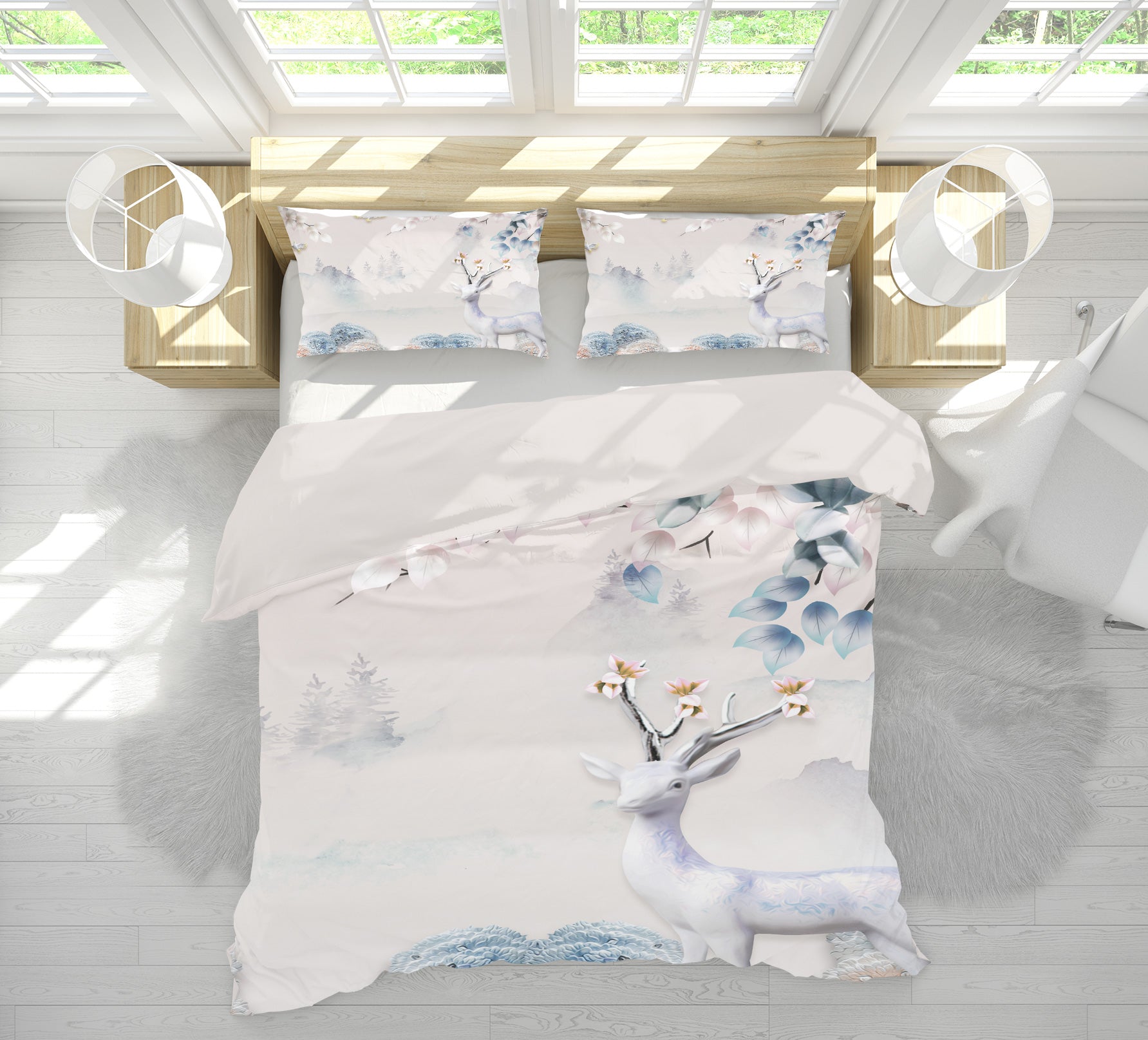 3D Deer 12021 Bed Pillowcases Quilt