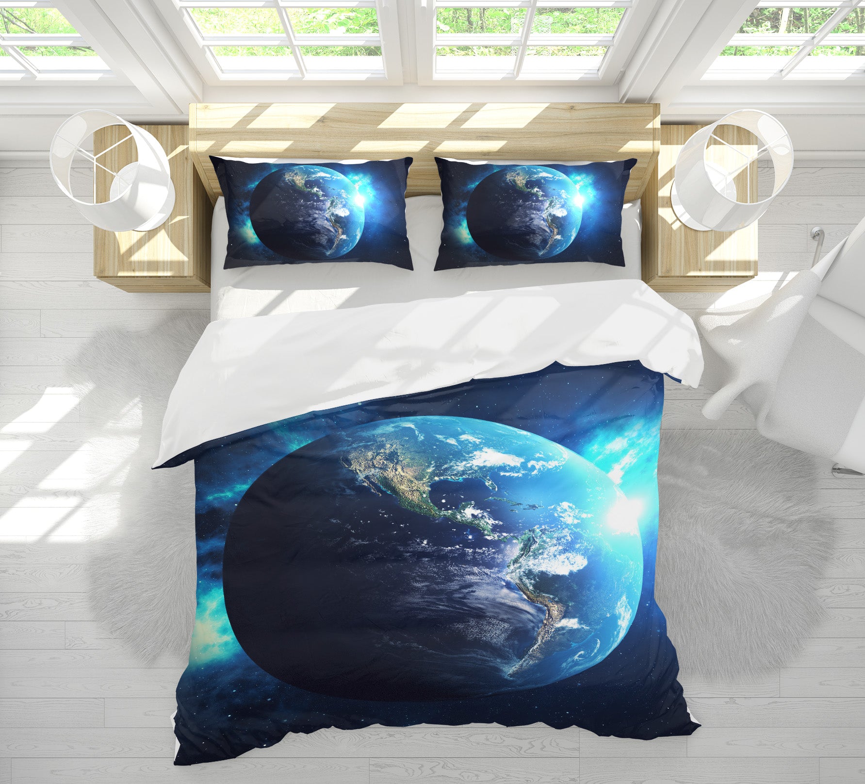 3D Earth 60145 Bed Pillowcases Quilt