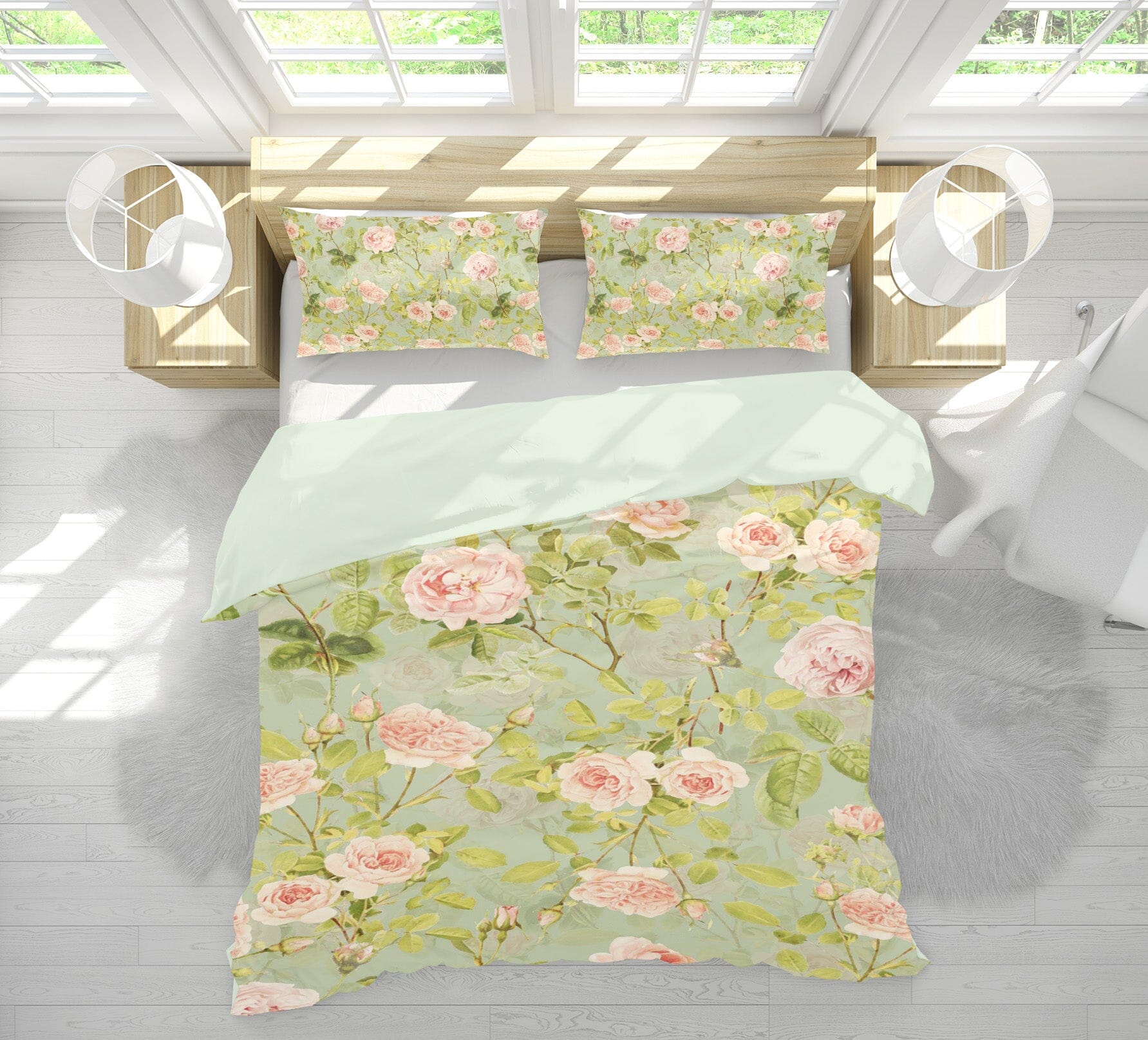 3D Pink Flower 150 Uta Naumann Bedding Bed Pillowcases Quilt Quiet Covers AJ Creativity Home