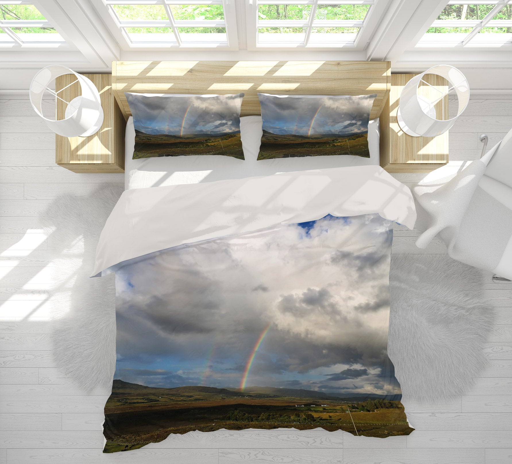 3D Rainbow Prairie 1016 Jerry LoFaro bedding Bed Pillowcases Quilt