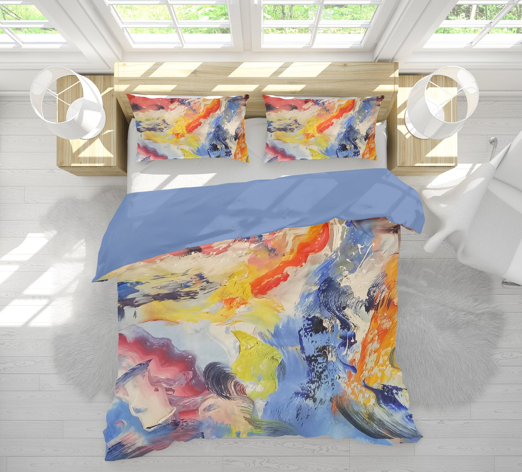 3D Color Pattern 16018 Bed Pillowcases Quilt