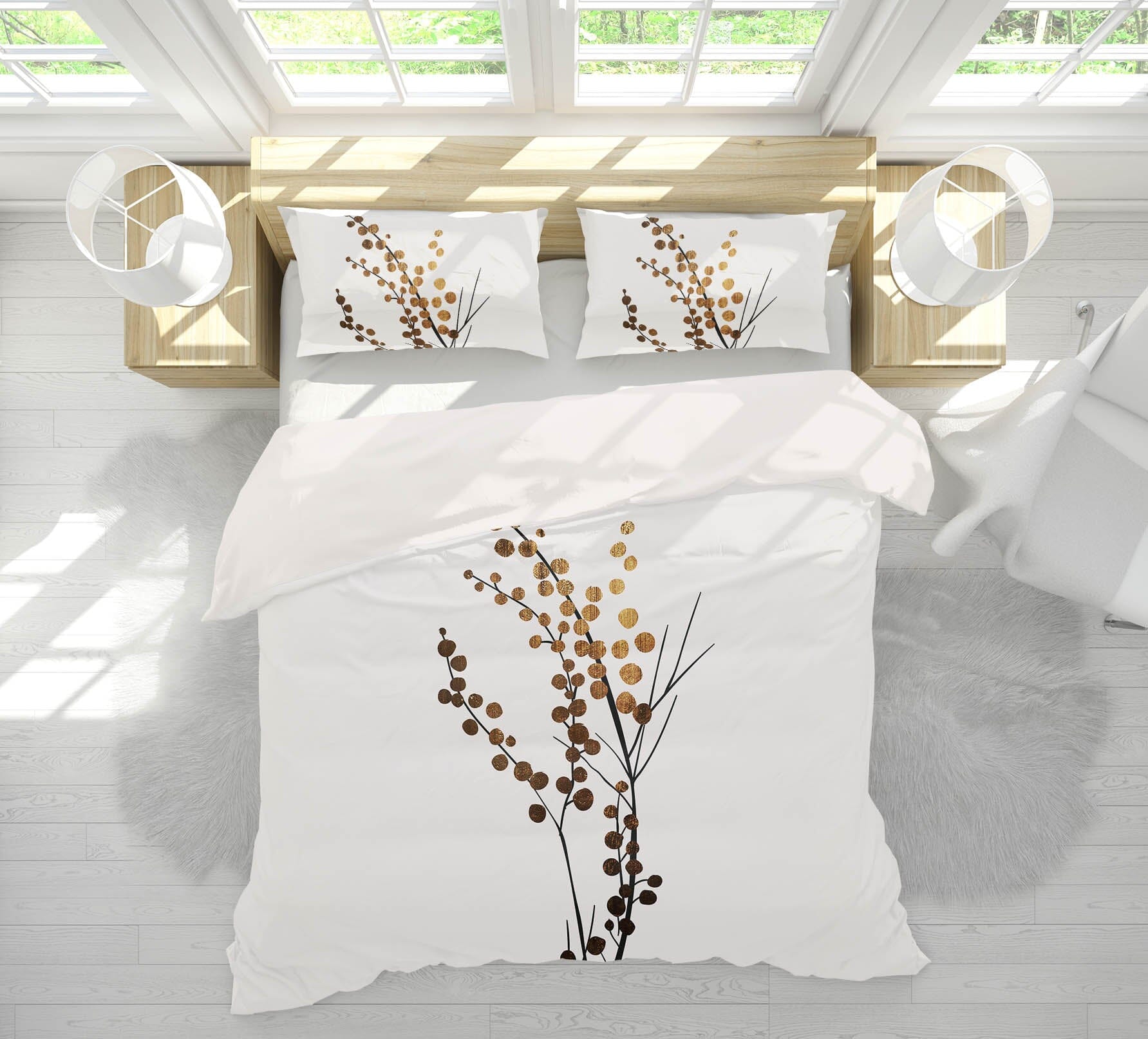 3D Golden Brench 149 Boris Draschoff Bedding Bed Pillowcases Quilt Quiet Covers AJ Creativity Home