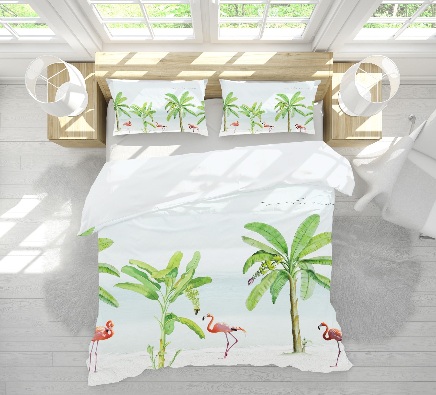 3D Banana Tree 12094 Bed Pillowcases Quilt