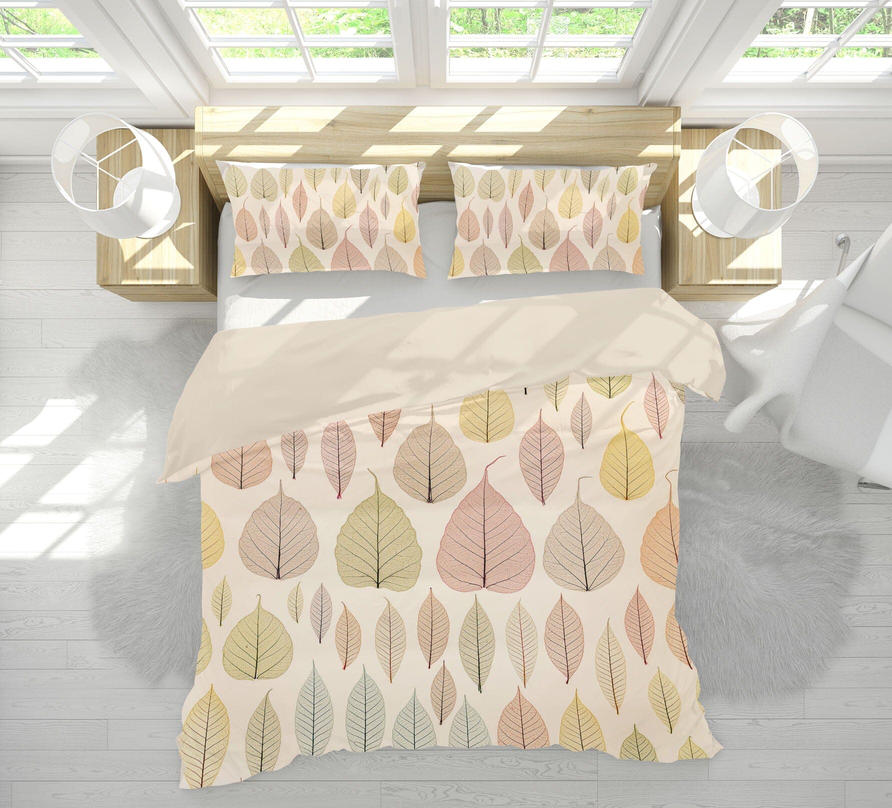3D Skeleton Leaves 1043 Assaf Frank Bedding Bed Pillowcases Quilt Quiet Covers AJ Creativity Home