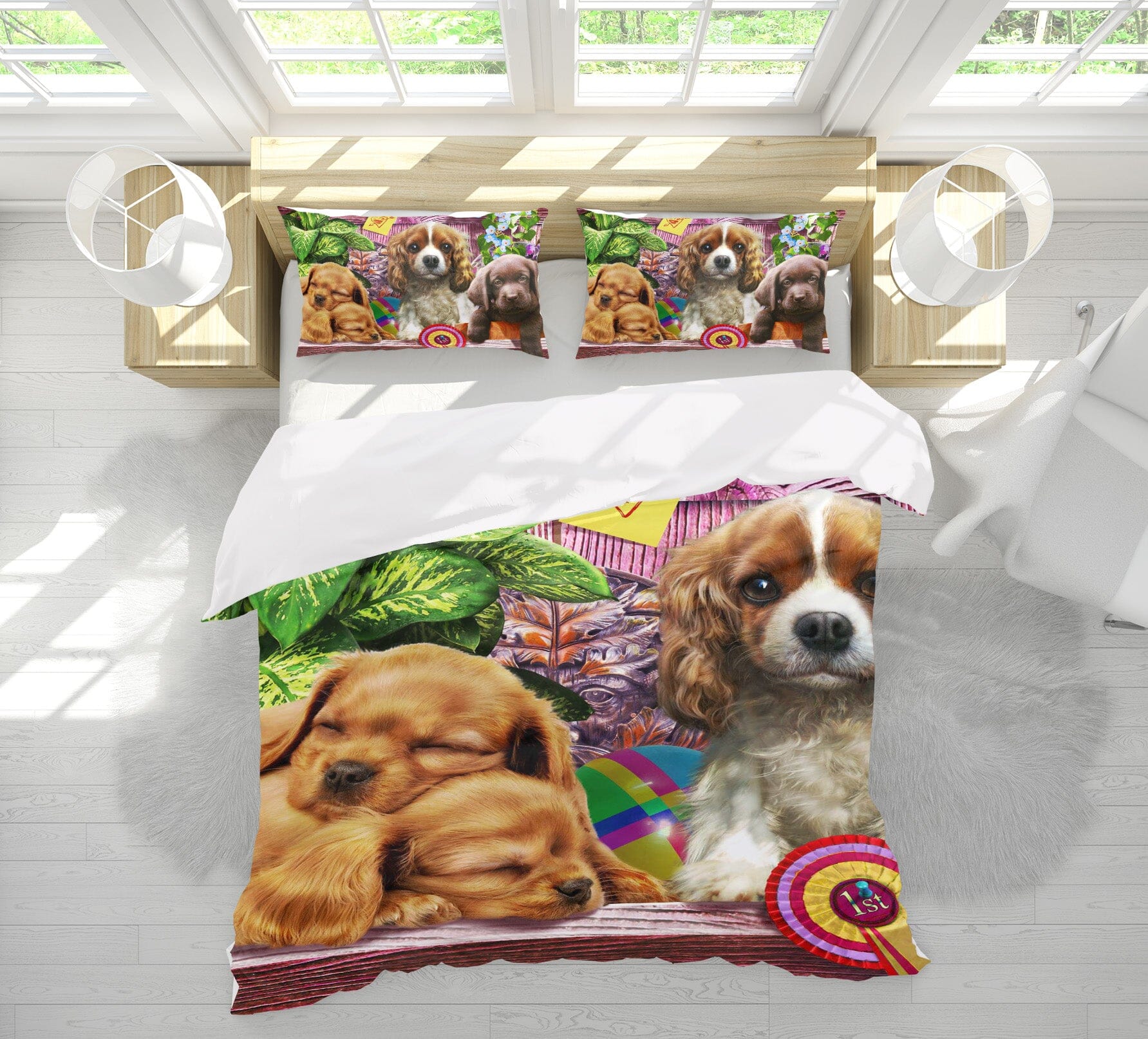 3D Cute Dog 2108 Adrian Chesterman Bedding Bed Pillowcases Quilt Quiet Covers AJ Creativity Home