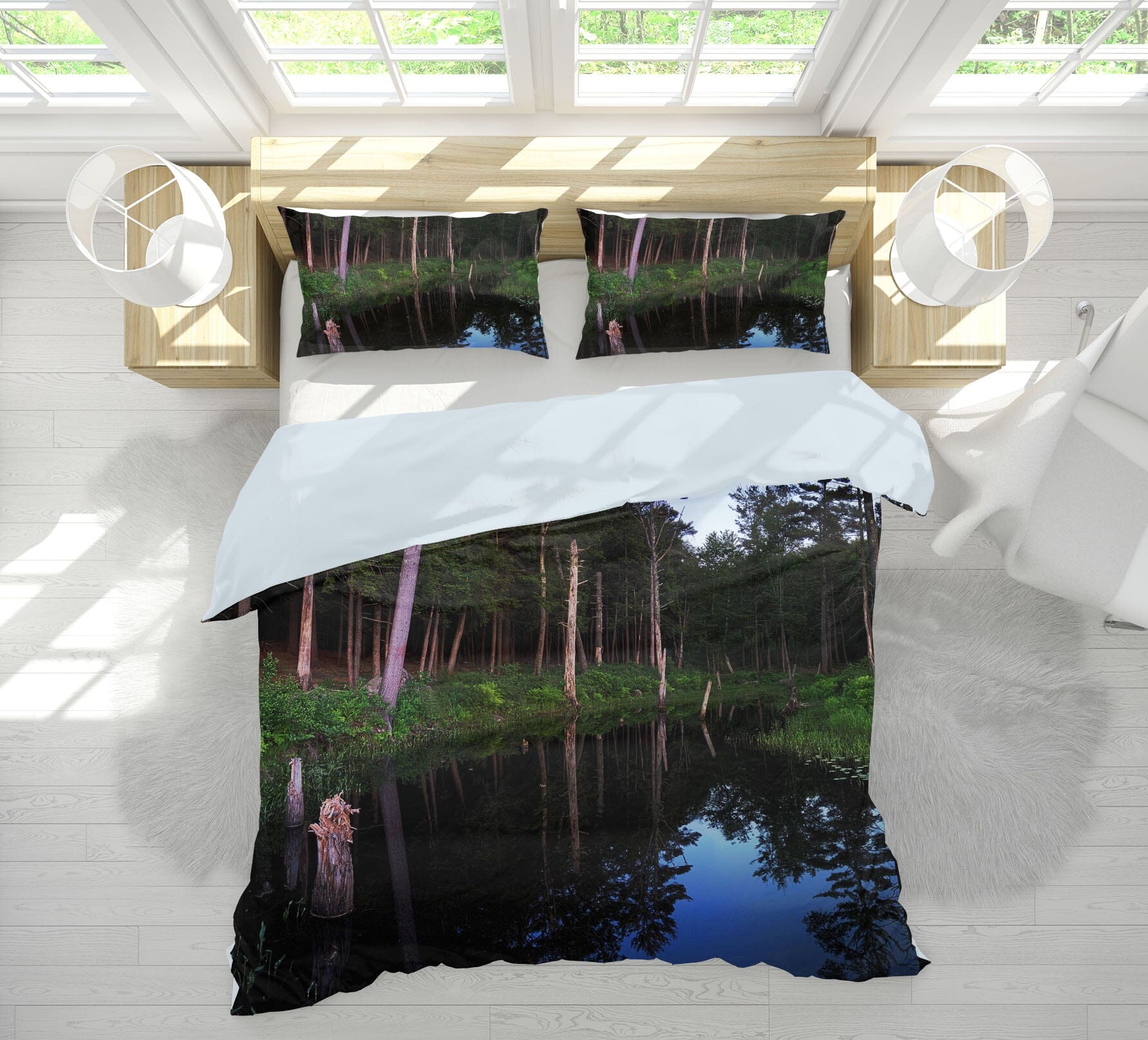 3D Blue Lagoon 1002 Jerry LoFaro bedding Bed Pillowcases Quilt Quiet Covers AJ Creativity Home