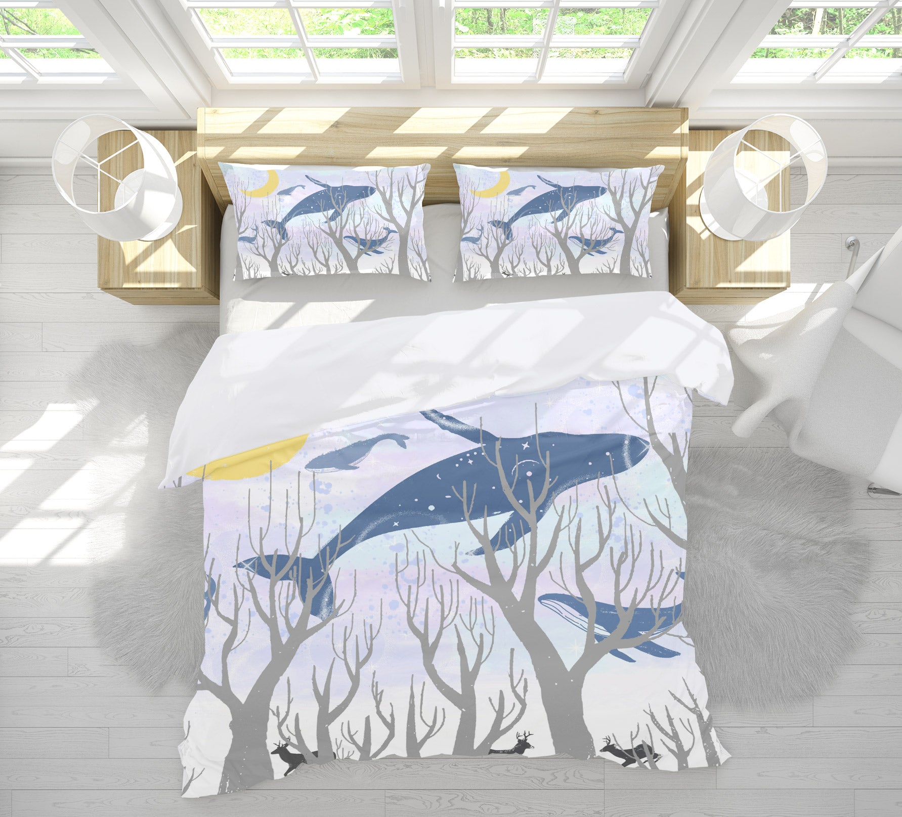 3D Fish Branches 12017 Bed Pillowcases Quilt
