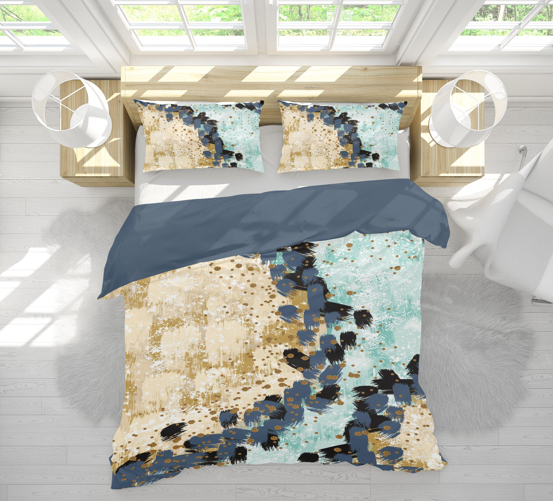 3D Grain Pattern 16037 Bed Pillowcases Quilt