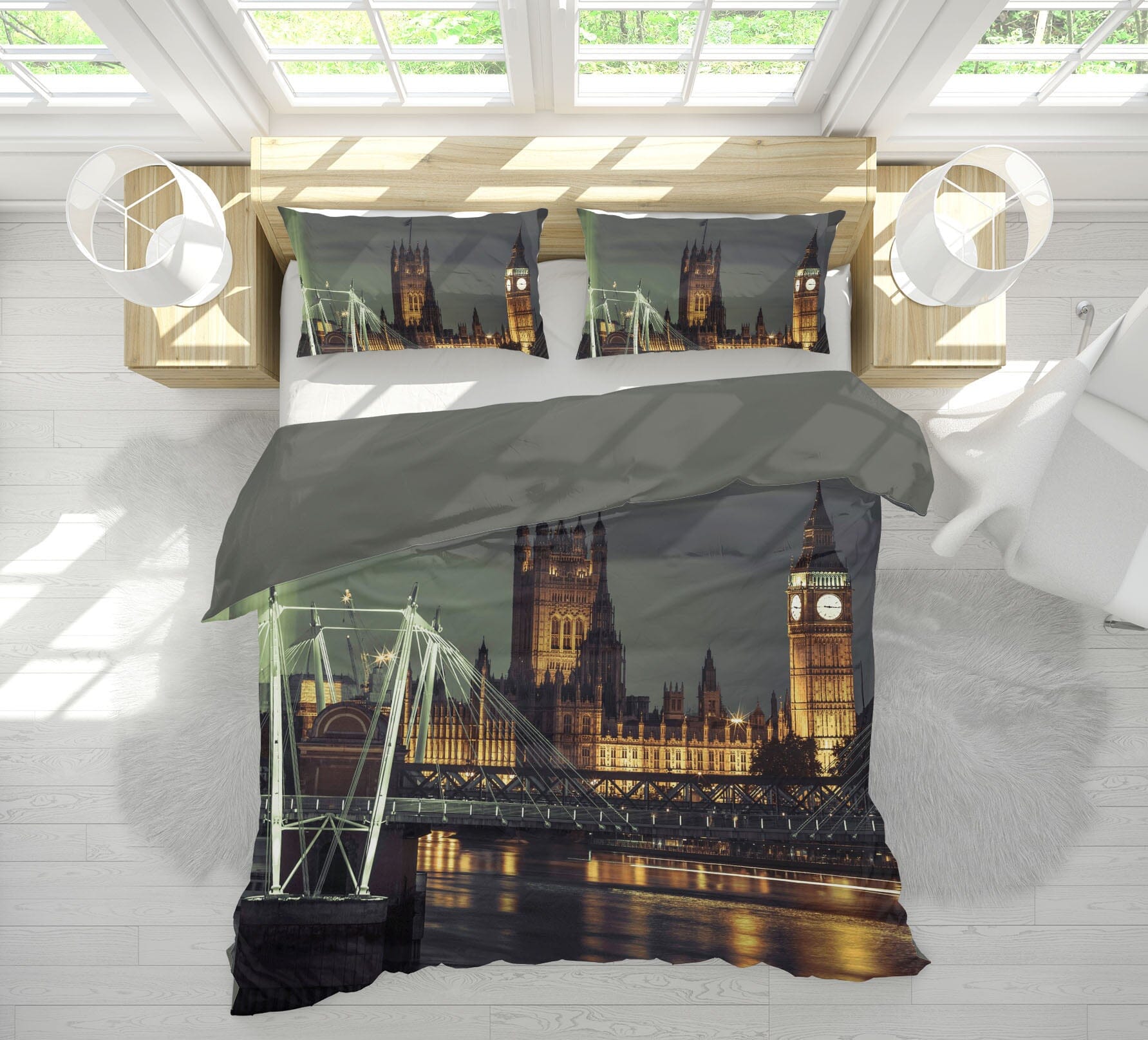 3D Building Bridge 1027 Assaf Frank Bedding Bed Pillowcases Quilt Quiet Covers AJ Creativity Home
