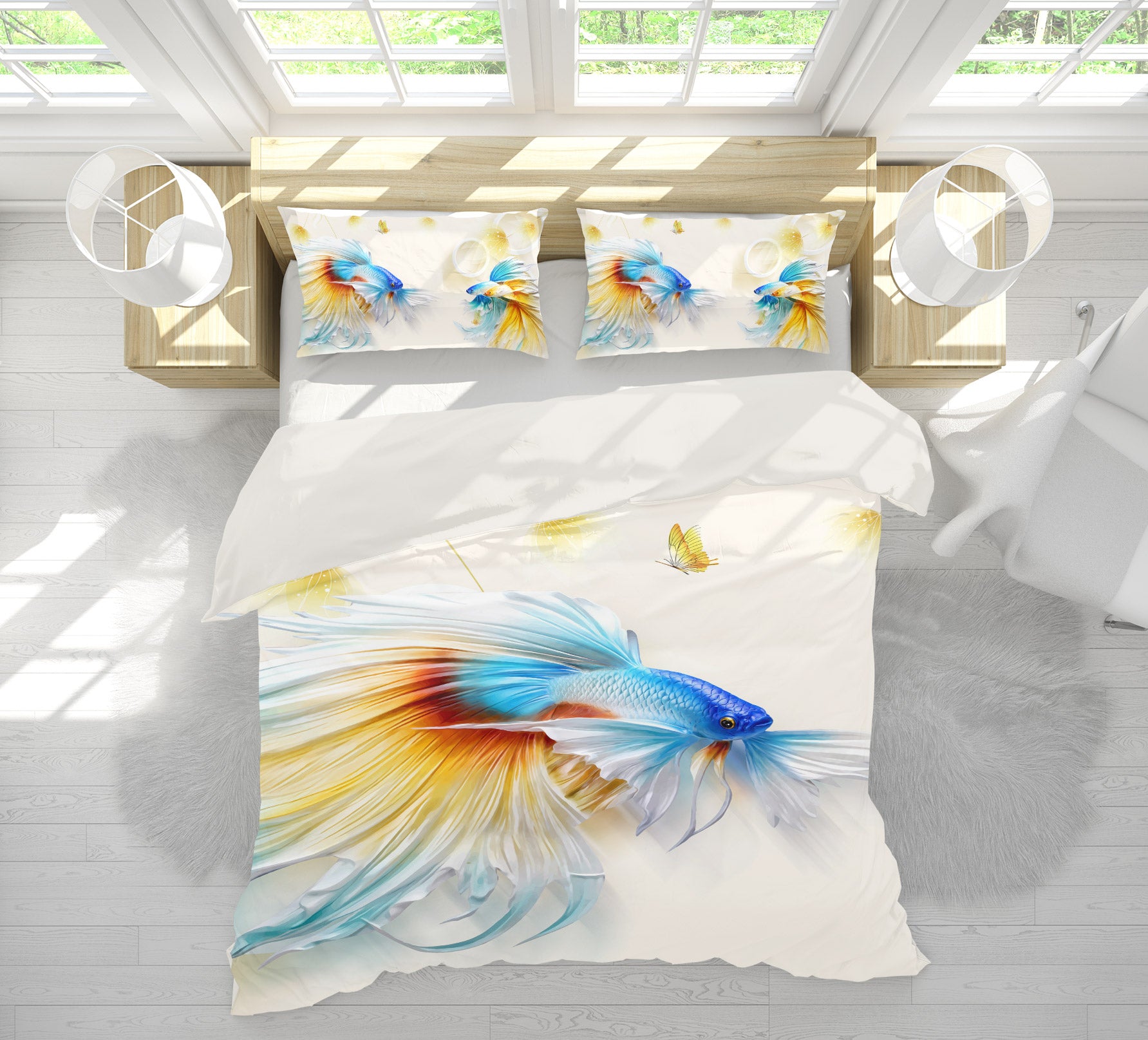 3D Goldfish 13035 Bed Pillowcases Quilt